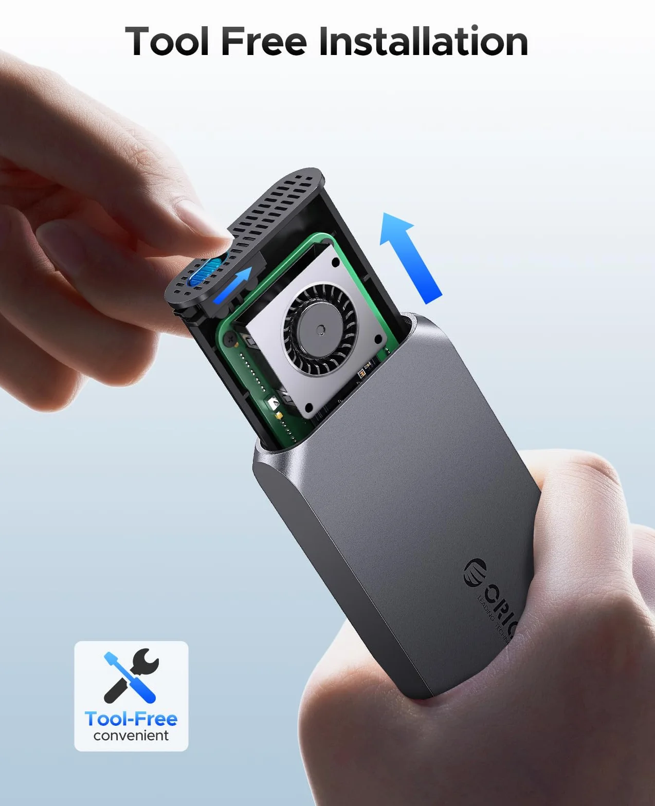ORICO 40Gbps M2 SSD Obudowa kompatybilna z USB4 Thunderbolt 4/3, do 3100 MB/s NM2 NVMe Adapter do SSD 2230 2242 2260 2280 (M Key) Obudowa aluminiowa COM2