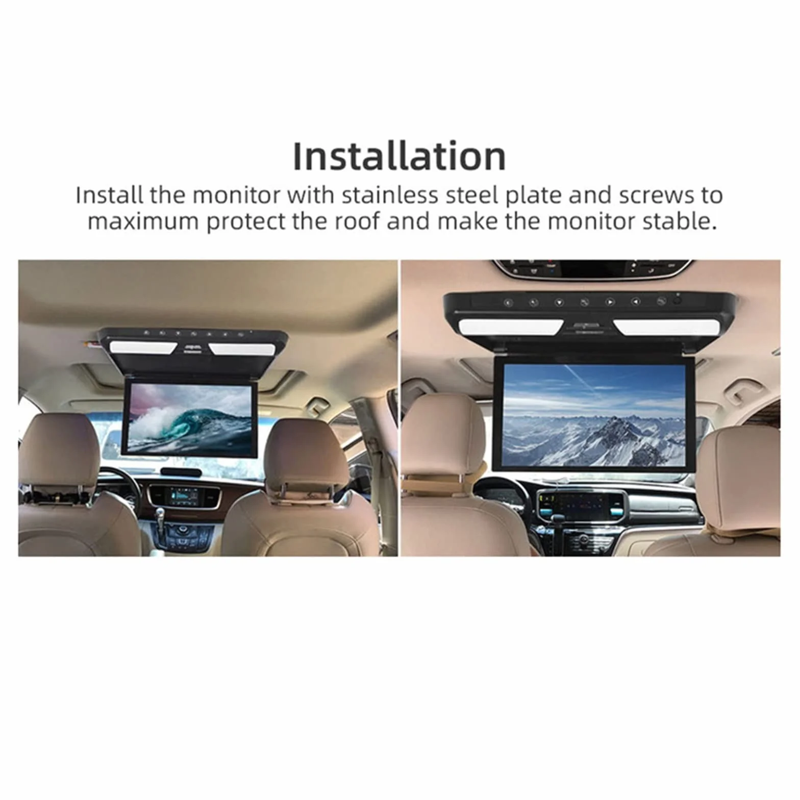 Odtwarzacz zagłówka samochodu 12.1 Cal samochodowy Monitor sufitowy HD ekran LCD wyświetlacz do montażu na dachu odtwarzacze wideo multimedia TV wyjście FM(12.1 inch monitor)