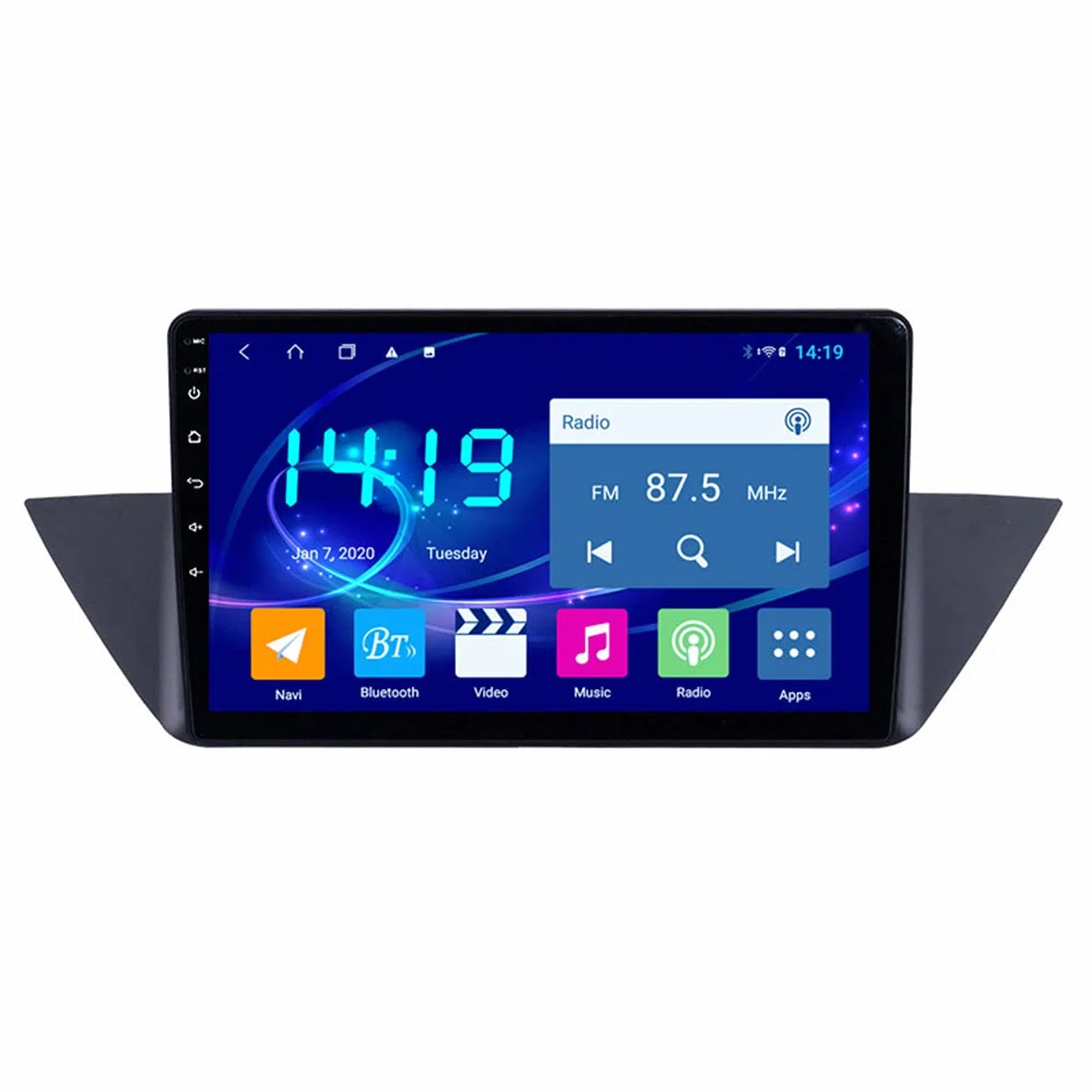 Samochód Stereo GPS Nawigacja IPS Ekran dotykowy Android 9 System nawigacji, 8 rdzeni GB RAM 64 GB ROM DVD Nawigacja, Darmowa aktualizacja map, dla BMW X1 2010-2015