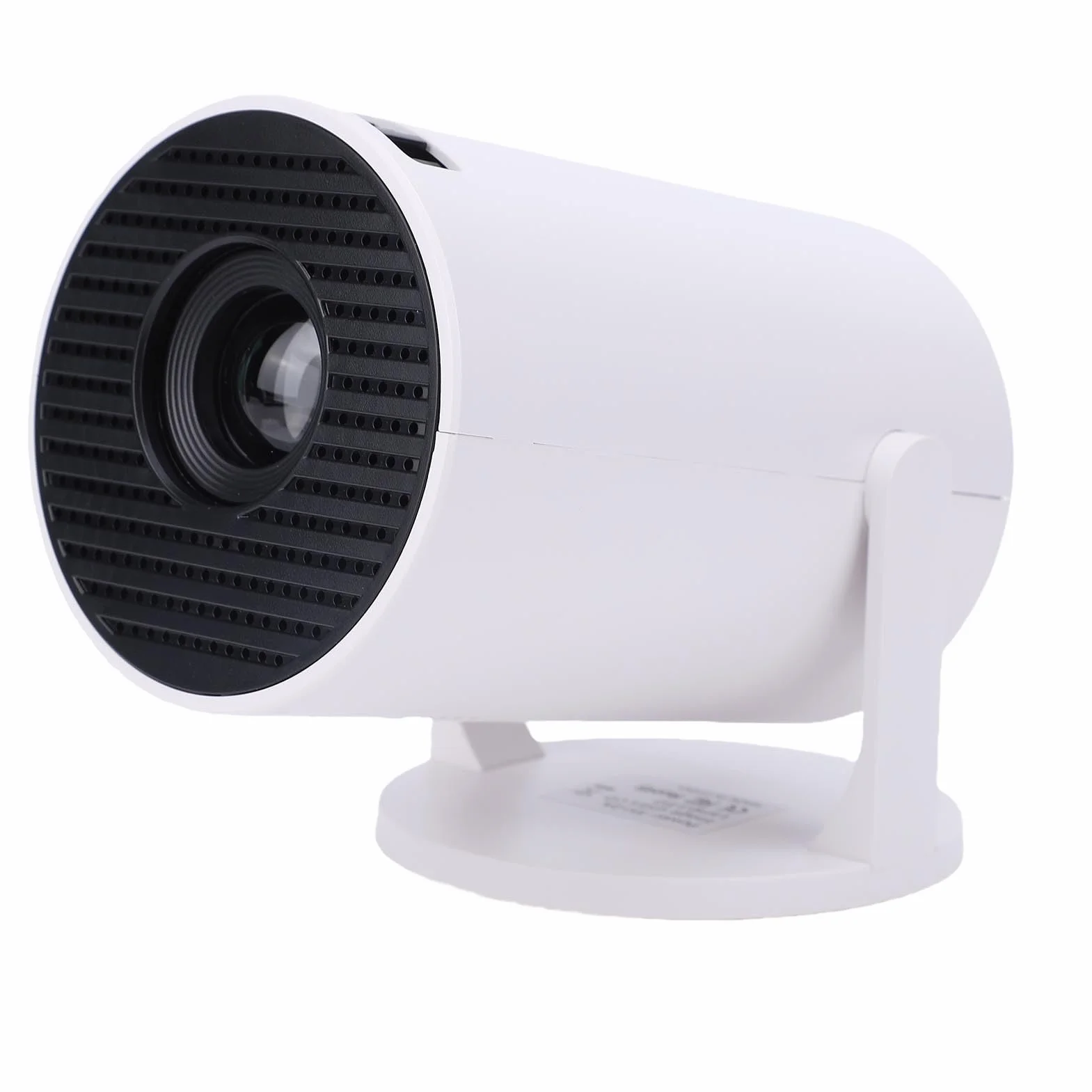 ASHATA Projektor z Wi-Fi i Bluetooth, Projektor o Niskim Poziomie Hałasu, Obrót o 240°, Elektryczna ostrość, Pionowa Korekcja Trapezowa, Wiele Portów, Mini Przenośny Projektor Wideo HD