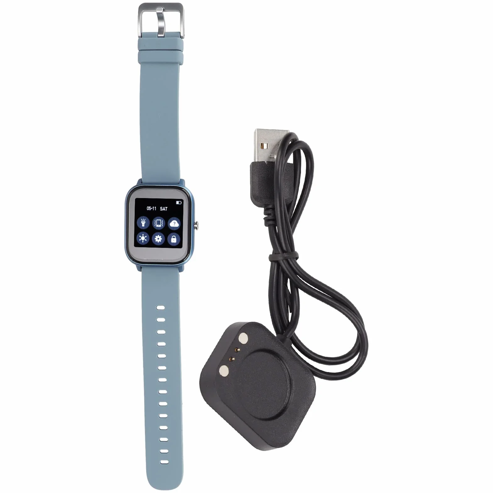 Inteligentna opaska na nadgarstek Wodoodporna zegarki w czasie rzeczywistym DIY Dial Fitness Watch z krokomierzem dla kobiet i mężczyzn 1.4in