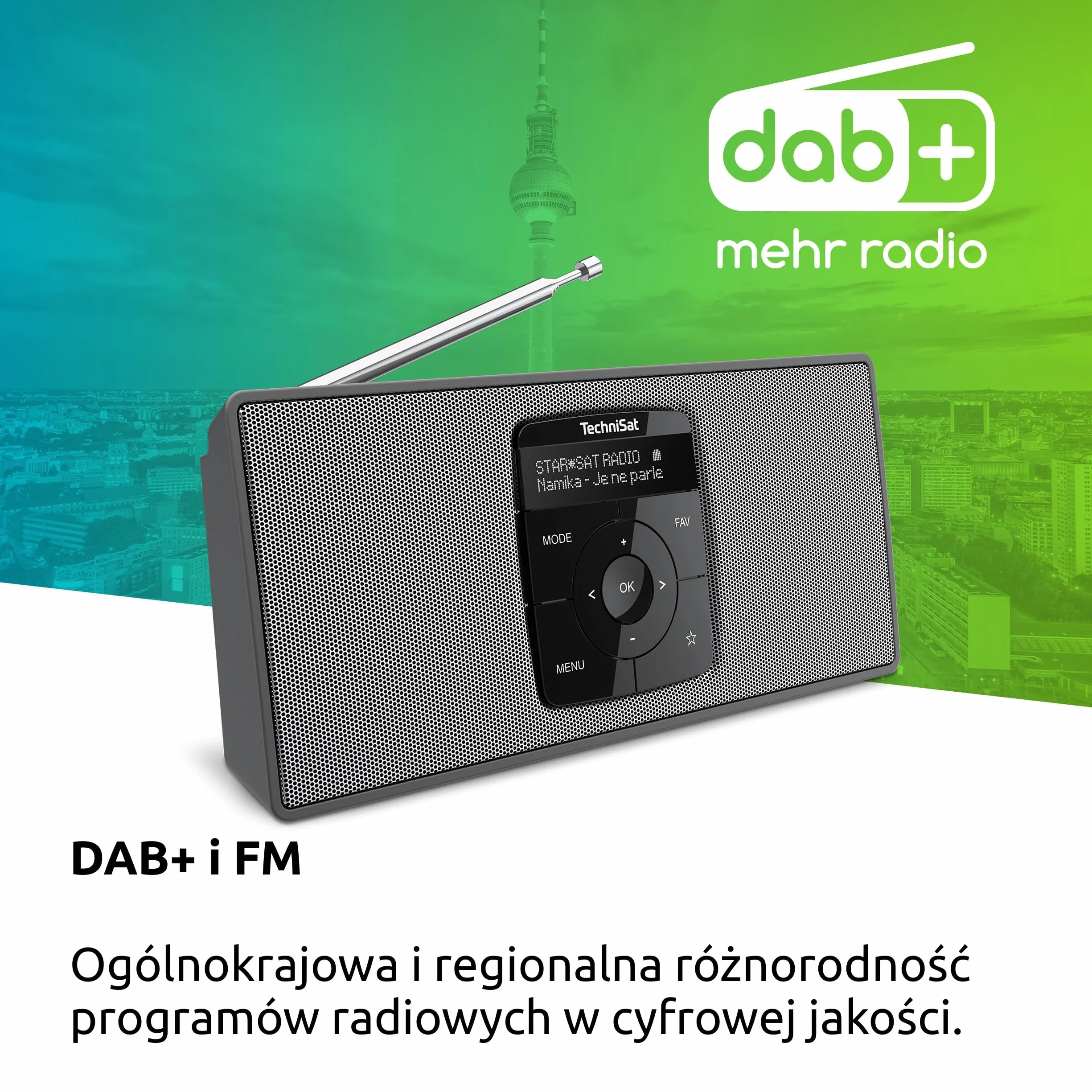 Technisat Digitradio 2 S 0000/3911 Radio, Czarny/Srebrny, 10.9 x 24.5 x 4.7 cm