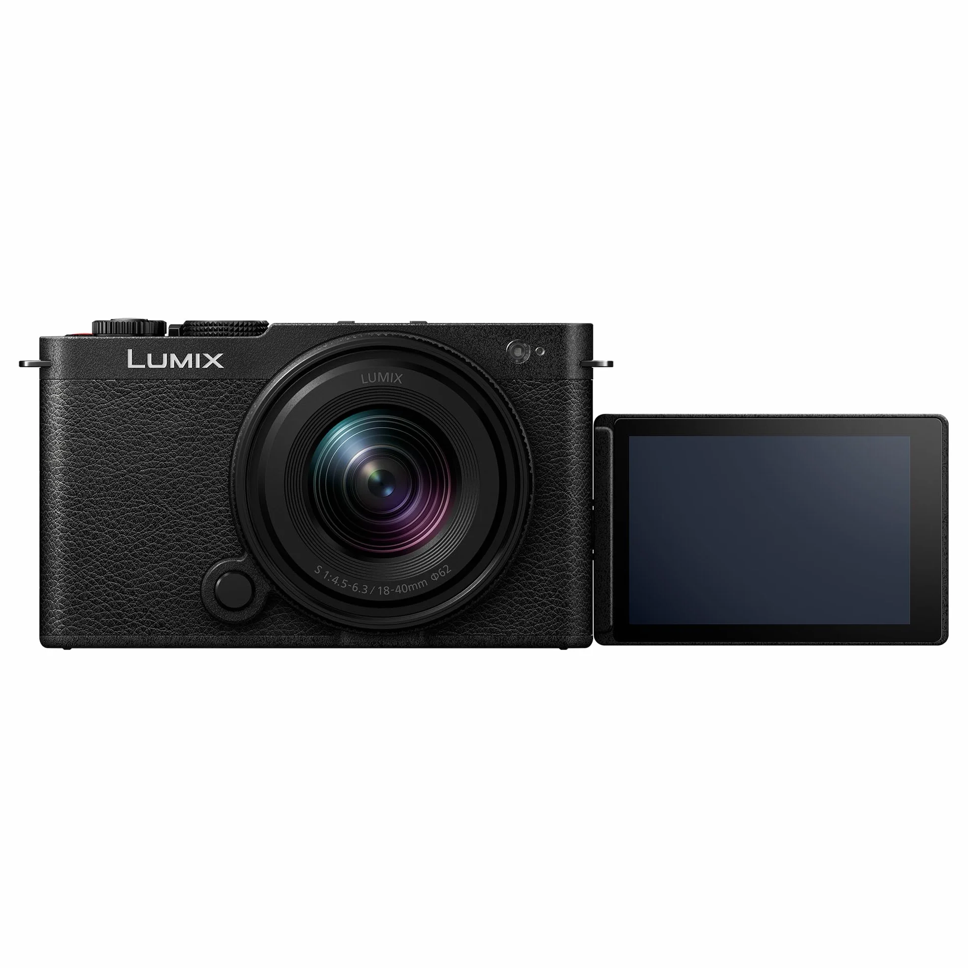 Panasonic Lumix DC-S9NE-K Pełnoklatkowy Bezlusterkowy Aparat do Vlogowania, 24.2MP, 6K /4K Video, 779 Punktów Detekcji Fazy, Stabilizacja Obrazu, 5Ghz WiFi, z Obiektywem S-R1840E 18-40mm S, Czarny