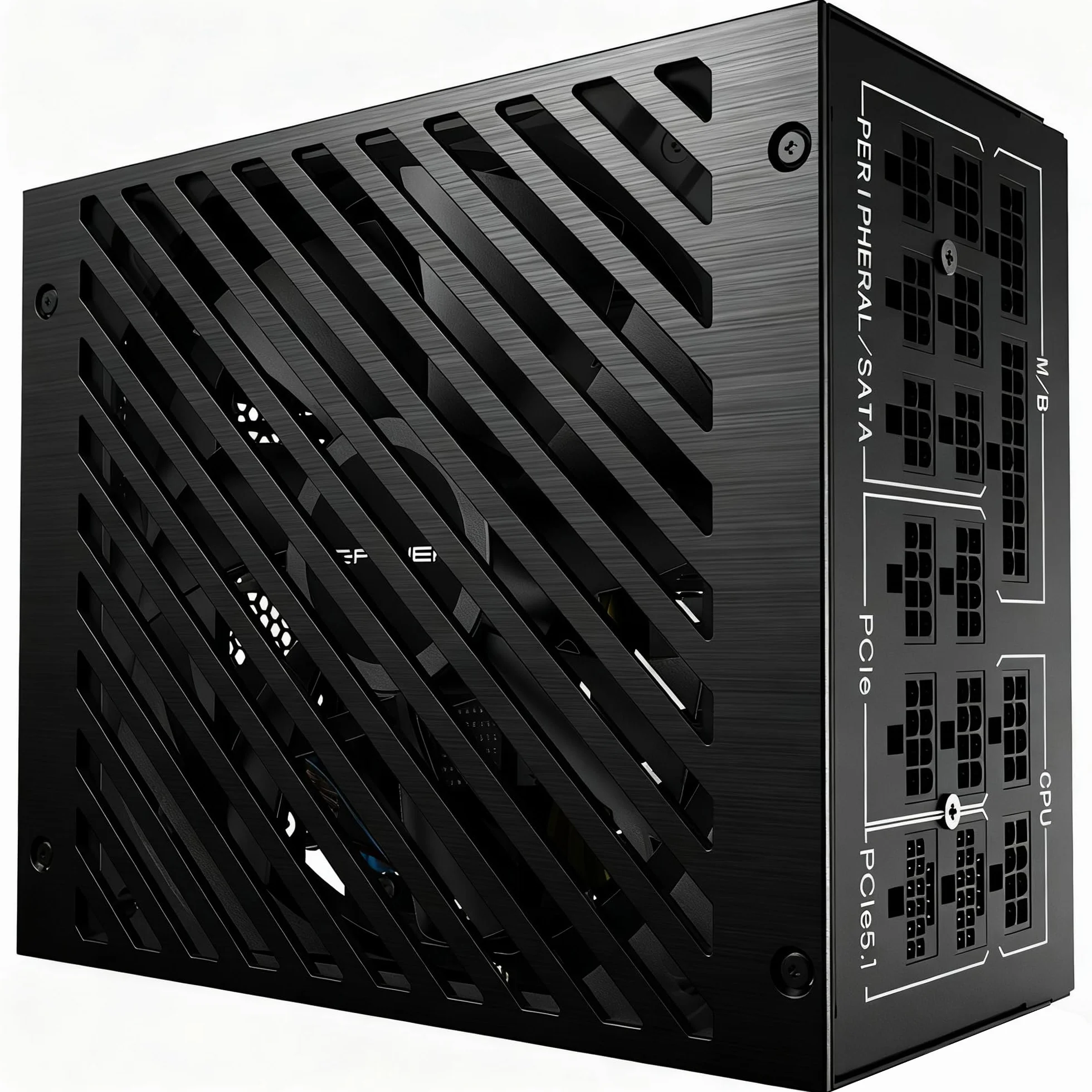 LC-POWER Zasilacz PC 1000 W 80 Plus Platinum, ATX 3.1 PCIe 5.1, kompletny zasilacz modułowy, wentylator 135 mm, cichy wentylator, wiele połączeń, ochrona bezpieczeństwa