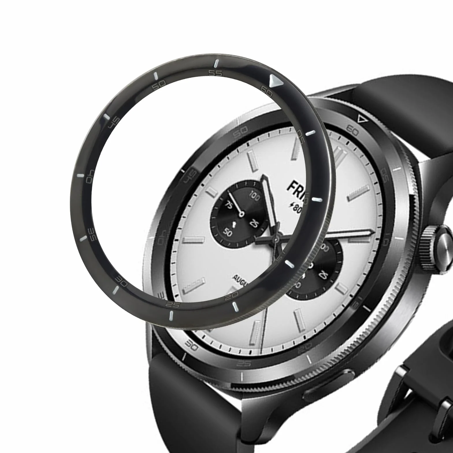 Xiaomi Watch S4/S3 Pierścień ze stali nierdzewnej czarny wzór skali
