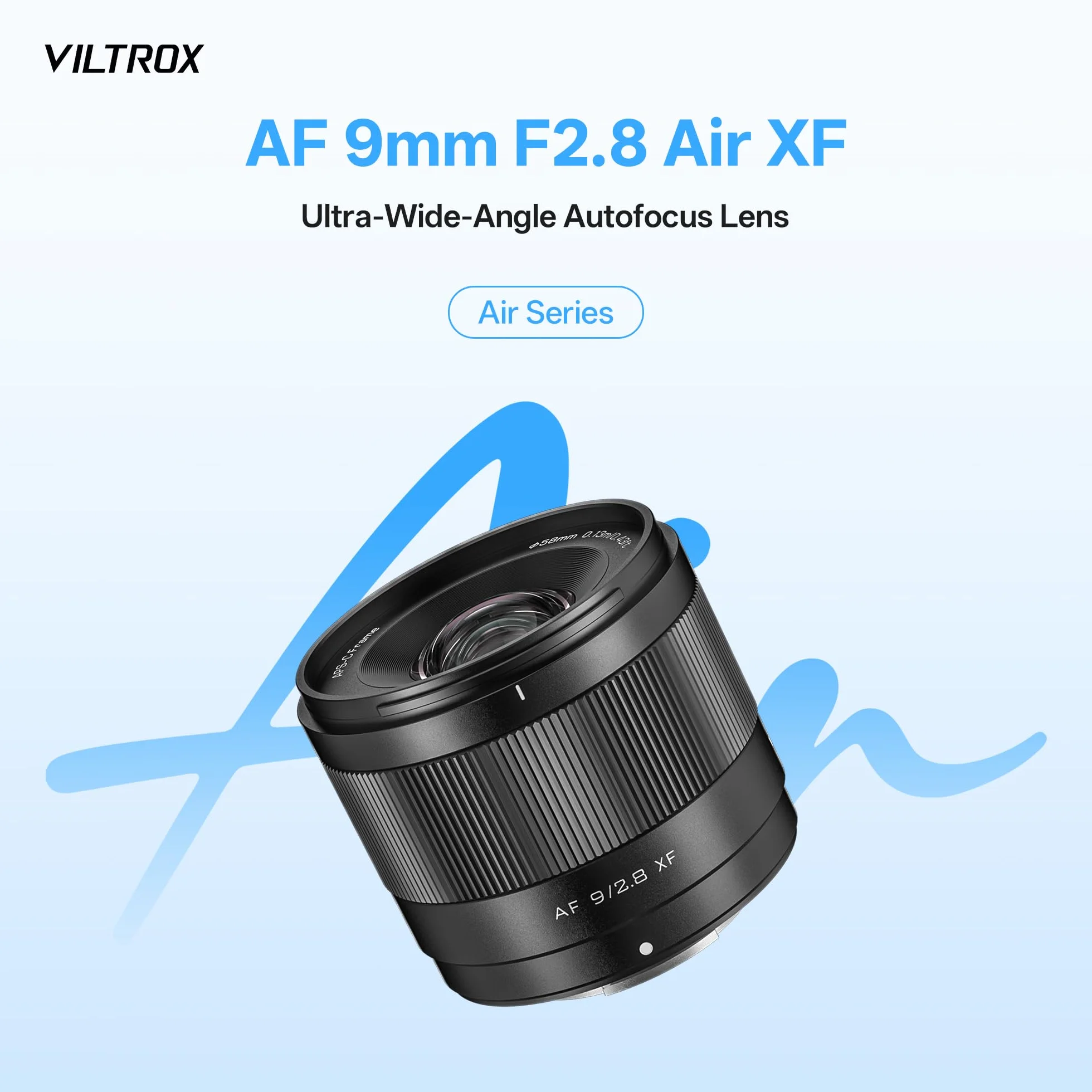 VILTROX AF 9mm F2.8 f/2.8 Air APS-C Obiektyw do mocowania Fuji X, 113,8° ultraszerokokątny obiektyw portretowy z autofokusem STM, kompatybilny z Fuji X-H2 X-H2S X-T5 X-E5 X-T50 X-M5 X-S20 XT30II