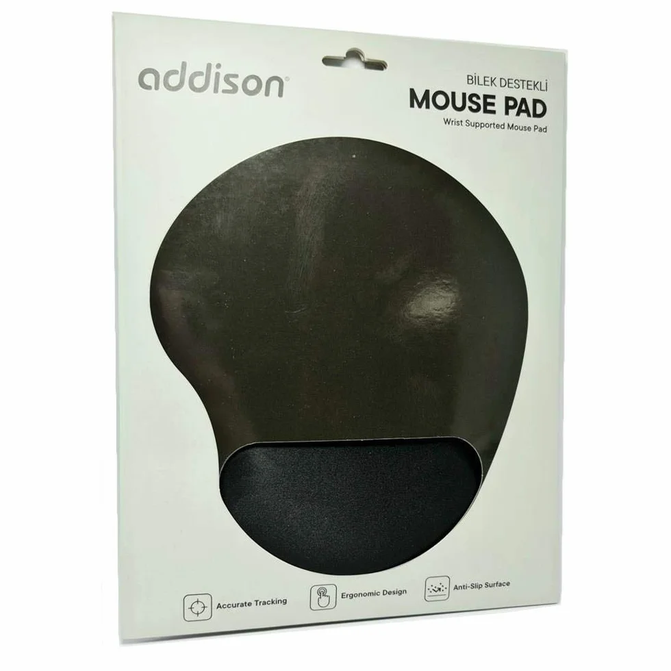 Addison 300521 Podkładka pod mysz z opaską na nadgarstek czarna