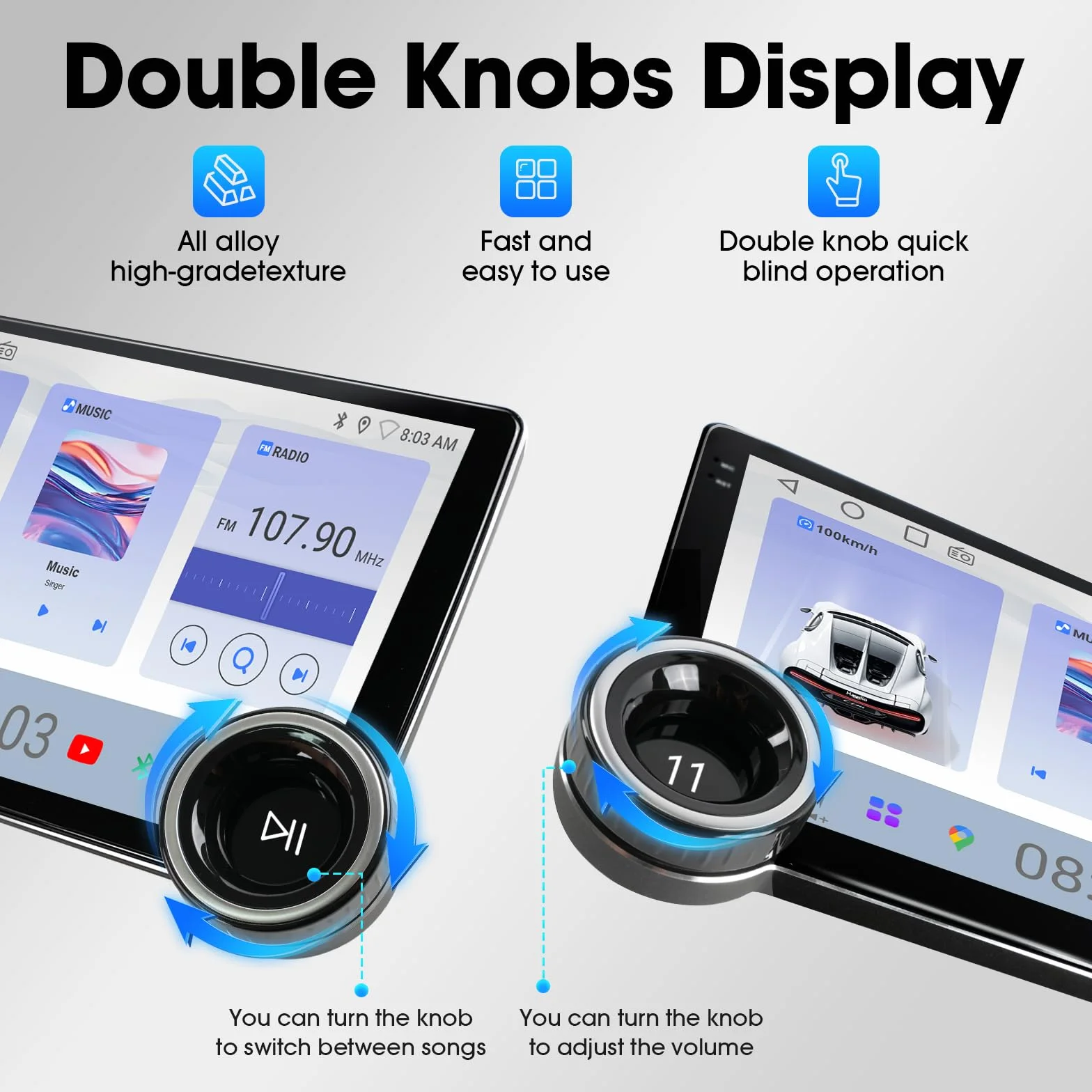 Haudio 10,1-calowy odtwarzacz samochodowy z bezprzewodowym CarPlay i Android Auto, 2 DIN radio samochodowe Bluetooth z kamerą cofania, połączenie lustrzane, asystent głosowy, AM/RDS/FM, pasuje do