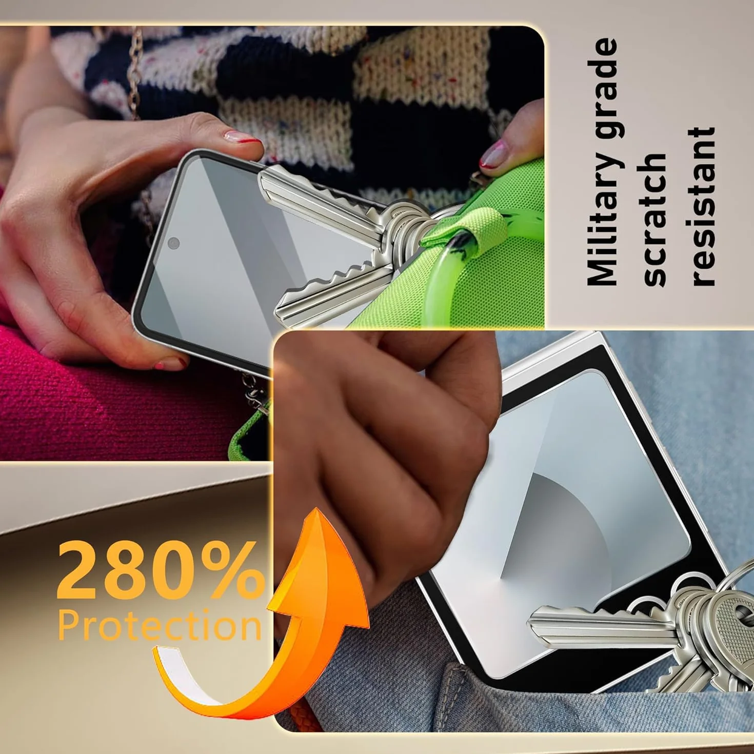 Osłona ekranu do Motorola Razr+ 2025/ Razr+ 2024, wewnętrzna elastyczna folia antyszpiegowska i pełna przyczepność, ochrona ekranu zewnętrznego, bez pęcherzyków powietrza, bez zagnieceń