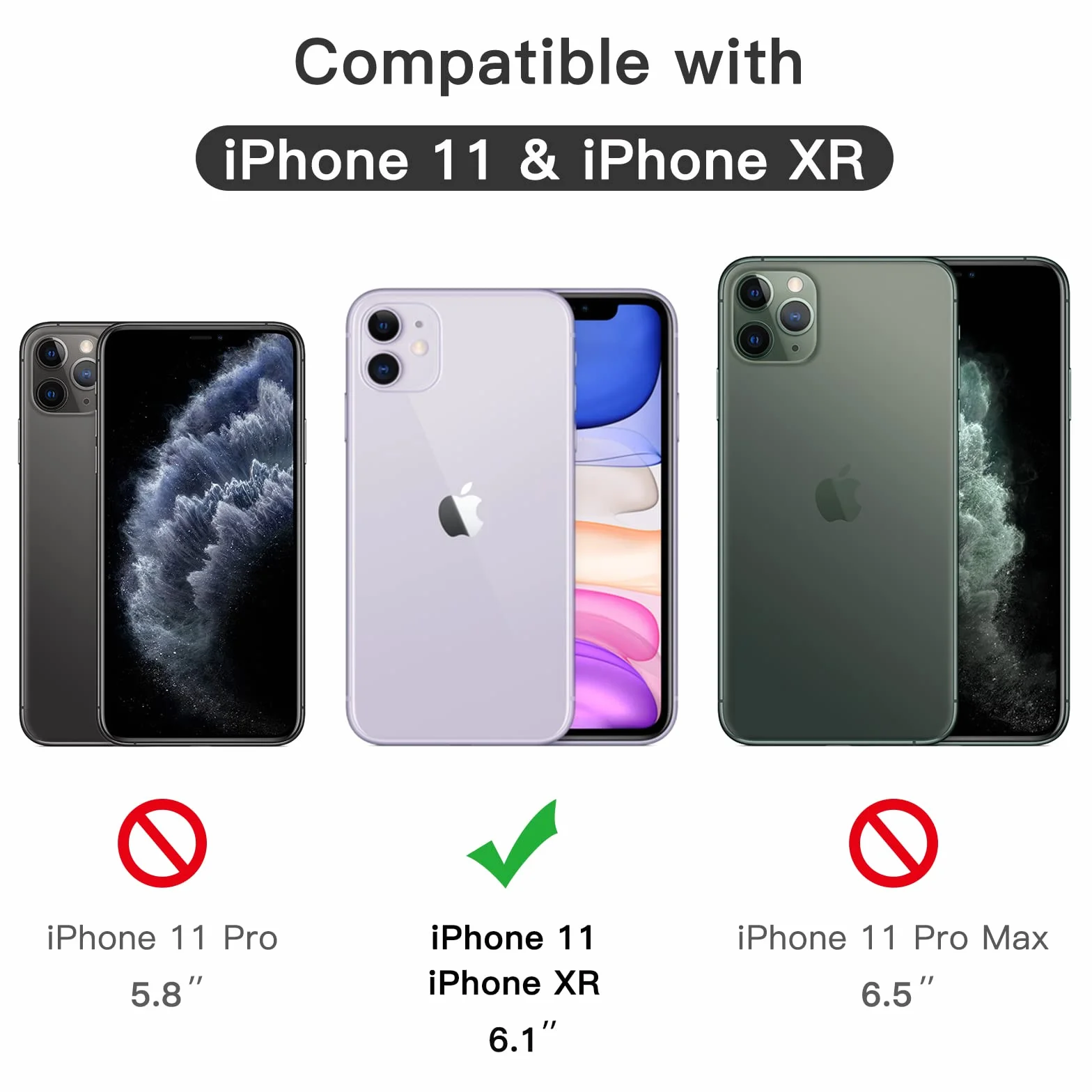 JETech Pełny Pokrycie Ochraniacz Ekranu dla iPhone 11/XR 6,1 Cala, Czarna Krawędź, Screen Protector z Szkło Hartowane Film Folia z Narzędzie Łatwej Instalacji, HD Przezroczyste, 3 Sztuki