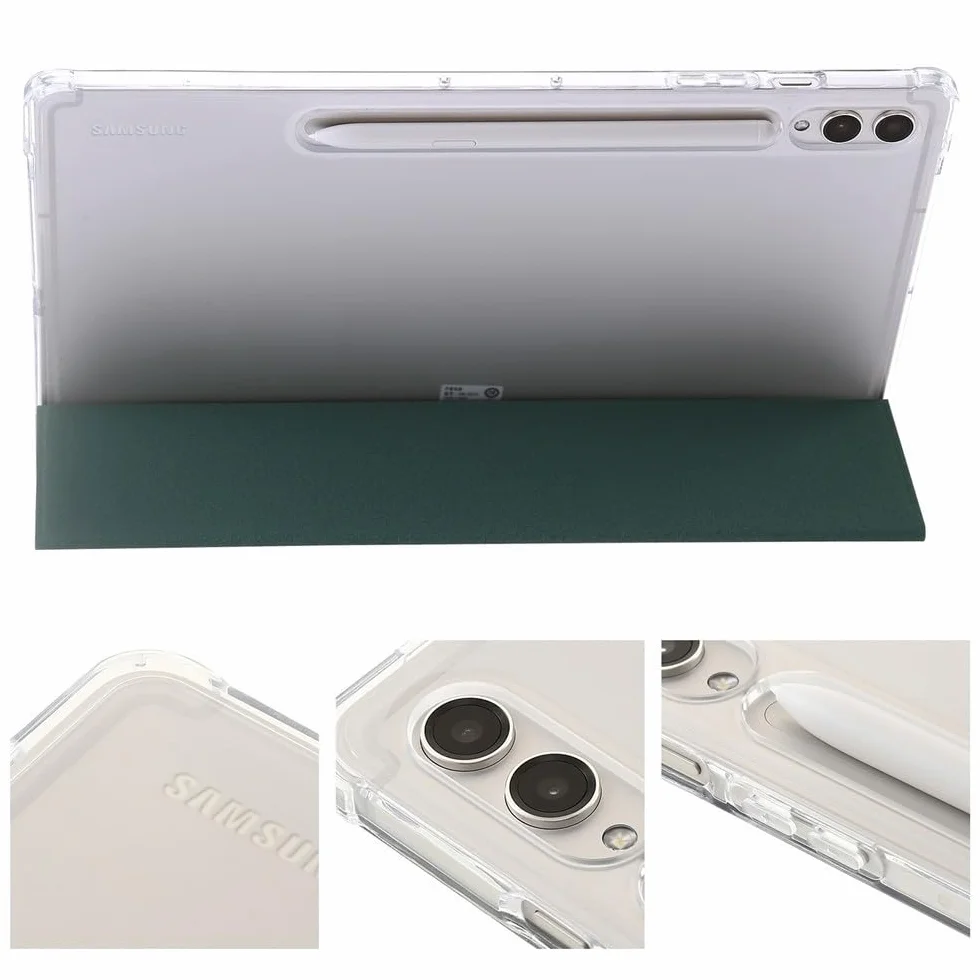 Generic etui kompatybilne z Samsung Tab S10 FE 10,9 SM-X520 (kolor: fioletowy taro) skóra przezroczysta silikonowa twarda obudowa z klapką