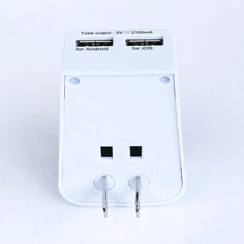 Uniwersalny adapter podróży, Ultra Compact Bezpieczna uziemiona idealna do telefonów komórkowych, laptopów, ładowarek aparatu, z 2 Usb.