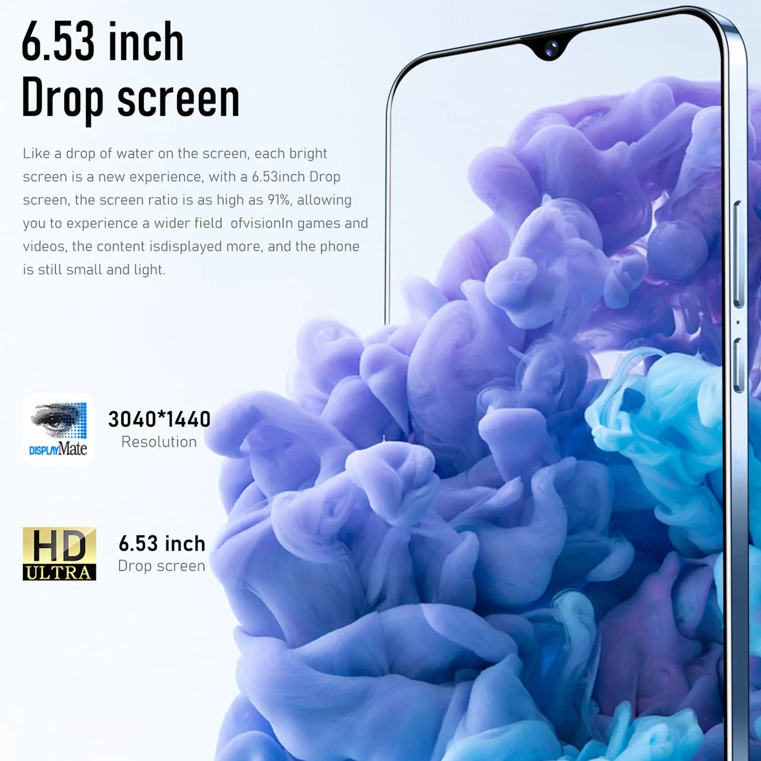 Odblokowane Telefony Komórkowe 4G, Smartfon Dual Sim 8G I 128 GB, Telefon Z Odblokowaniem Twarzą, Smartfon M13pro Z Ekranem O Przekątnej 6, 53 Cala dla Systemu Android 12(UE)