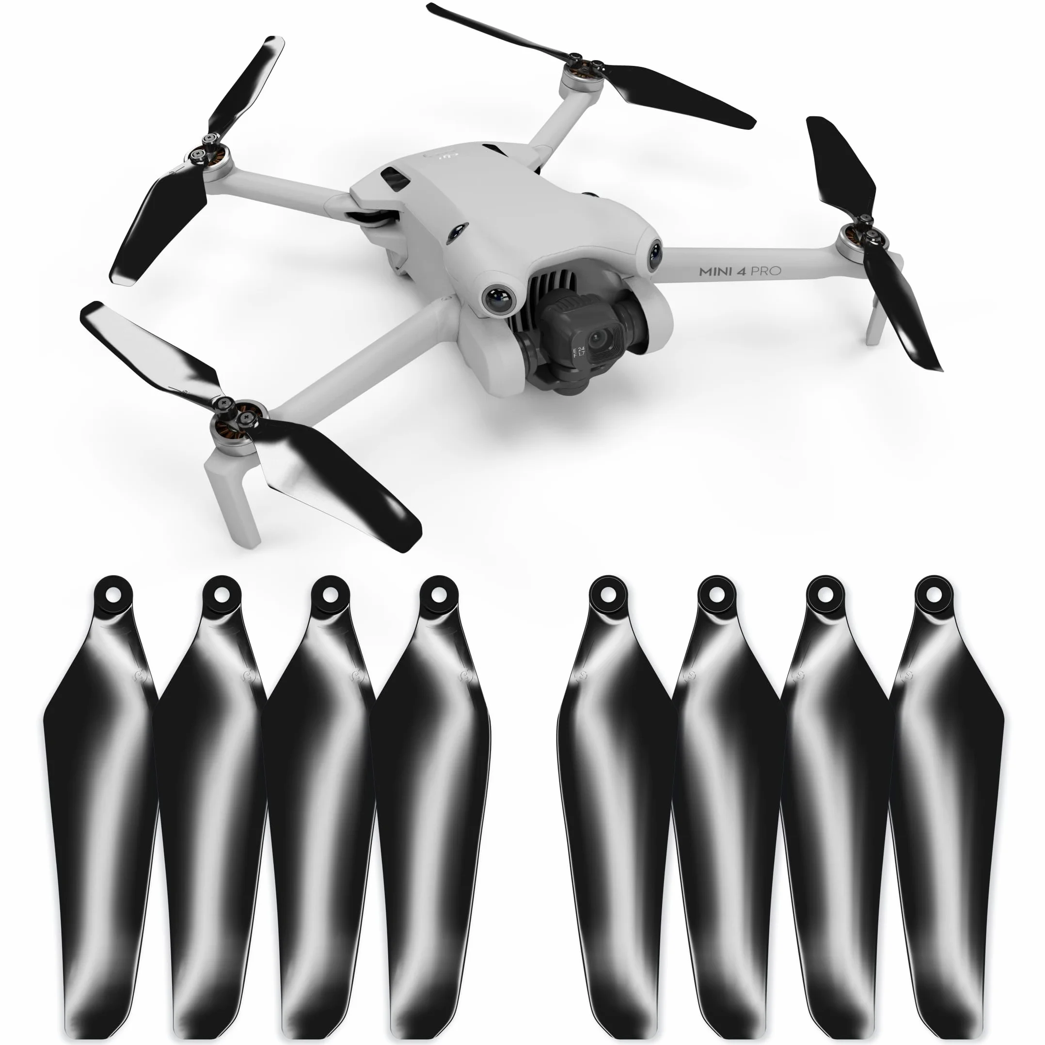 Master Airscrew Śmigła Super Stealth do DJI Mini 4 Pro & Mini 3 Pro - Czarne, 4 śmigła w zestawie