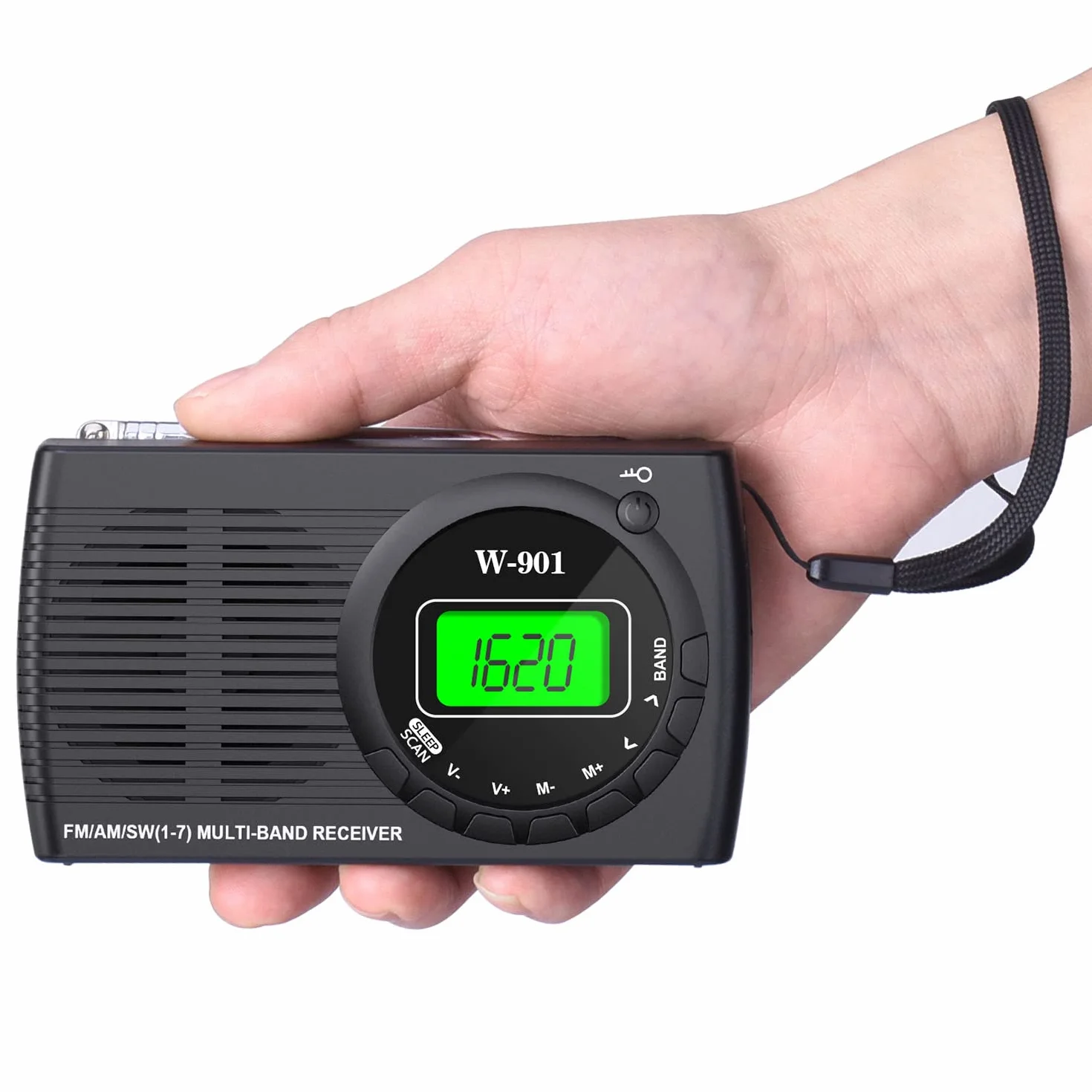Padwa Lifestyle radio kieszonkowe przenośne z baterią Aa wyświetlacz gniazdo słuchawkowe