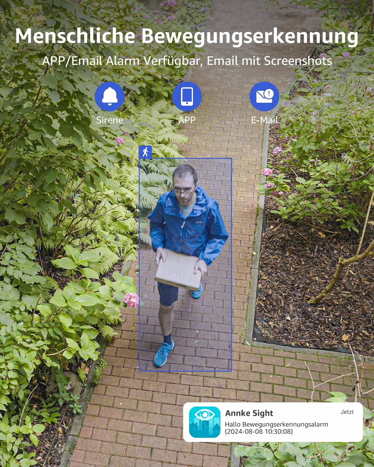 ANNKE Zestaw kamer monitoringowych 3 MP WLAN, 8 CH 5 MP, NVR, 8 kamer 3 MP, WiFi, zestaw do monitoringu wideo z dyskiem twardym 1 TB, obsługuje nagrywanie audio, odporność na warunki atmosferyczne