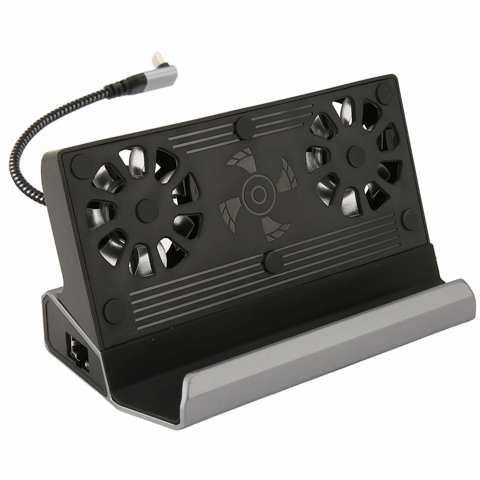 Fockety Stacja Dokująca 10 W 1 do Stacji Parowej z 5 Podwójnymi Wentylatorami Chłodzącymi USB 3.0 2.0. Ładowanie 4K Przy 60 Hz PD 100 W, Dotyczy Rog Ally