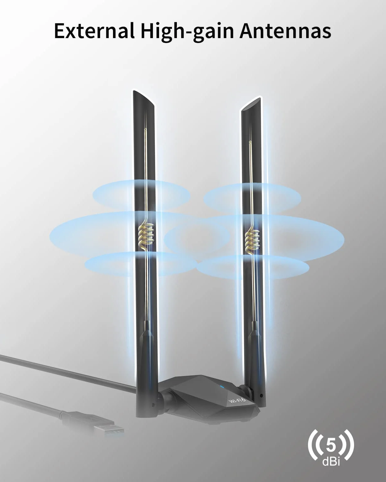 BrosTrend AX1800 USB WiFi 6, kompatybilny z systemem Linux, adapter WiFi Linux dla komputerów PC i Raspberry Pi 2+, obsługuje systemy Ubuntu, Mint, Debian, Kubuntu, Mate, Zorin, Windows 11/10 itp.