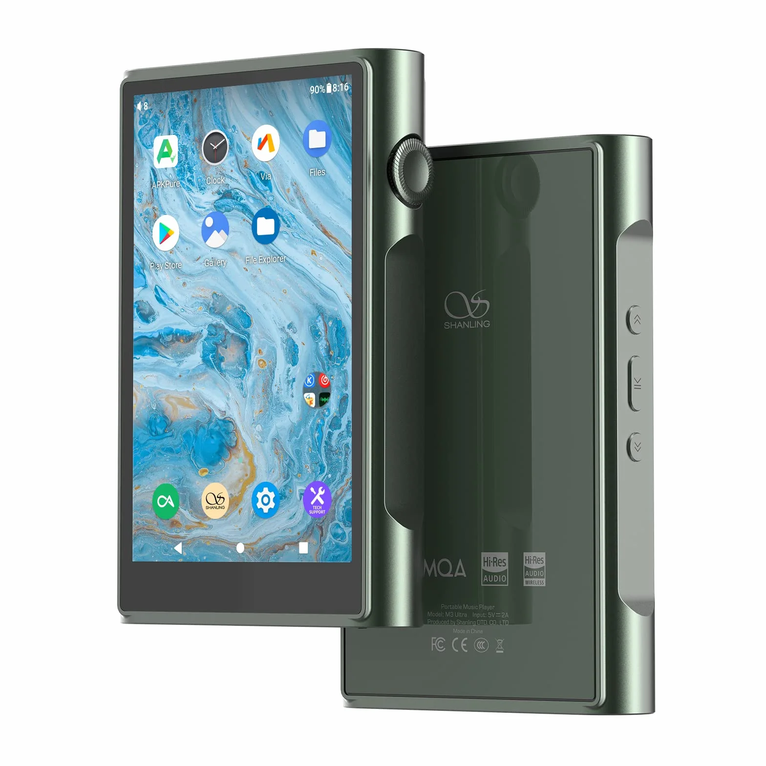 SHANLING M3 Ultra odtwarzacz MP3/MP4, Bluetooth, ekran dotykowy 4,2 cali LCD, MQA 16X, 3500mAh, 32 GB+2 TB