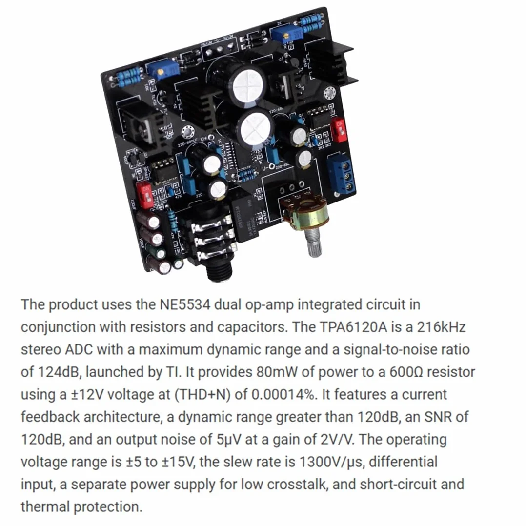 ALPS Tuning Board TPA6120A płyta wzmacniacza AC15V-0-15V przy użyciu NE5534 podwójny OP-AMP Hi-Fi przedwzmacniacz słuchawkowy DIY moduł audio
