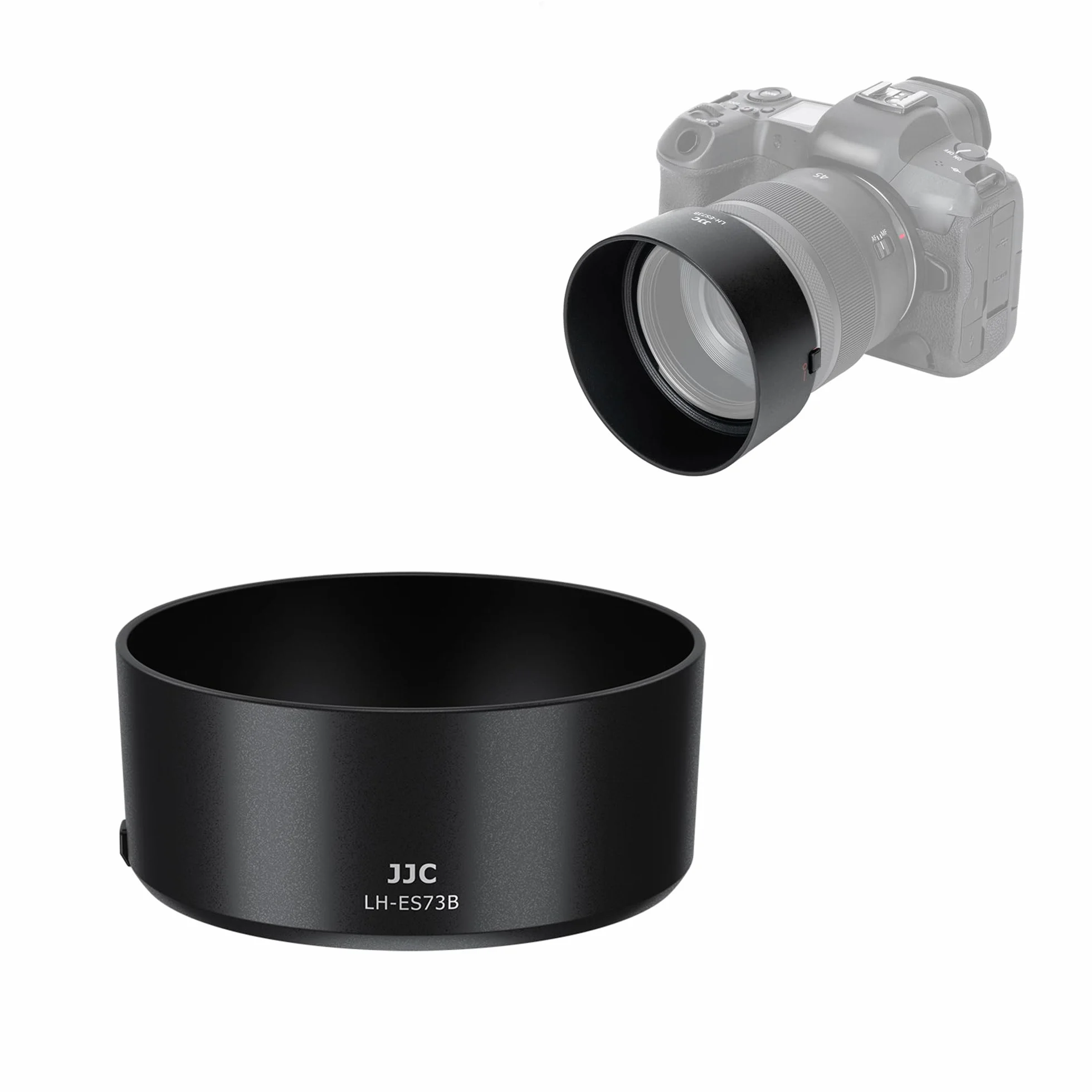 JJC ES73B Bagnetowa osłona obiektywu kompatybilna z obiektywem Canon RF 45 mm F1.2 STM, dwustronna osłona obiektywu zastępuje Canon ES-73B