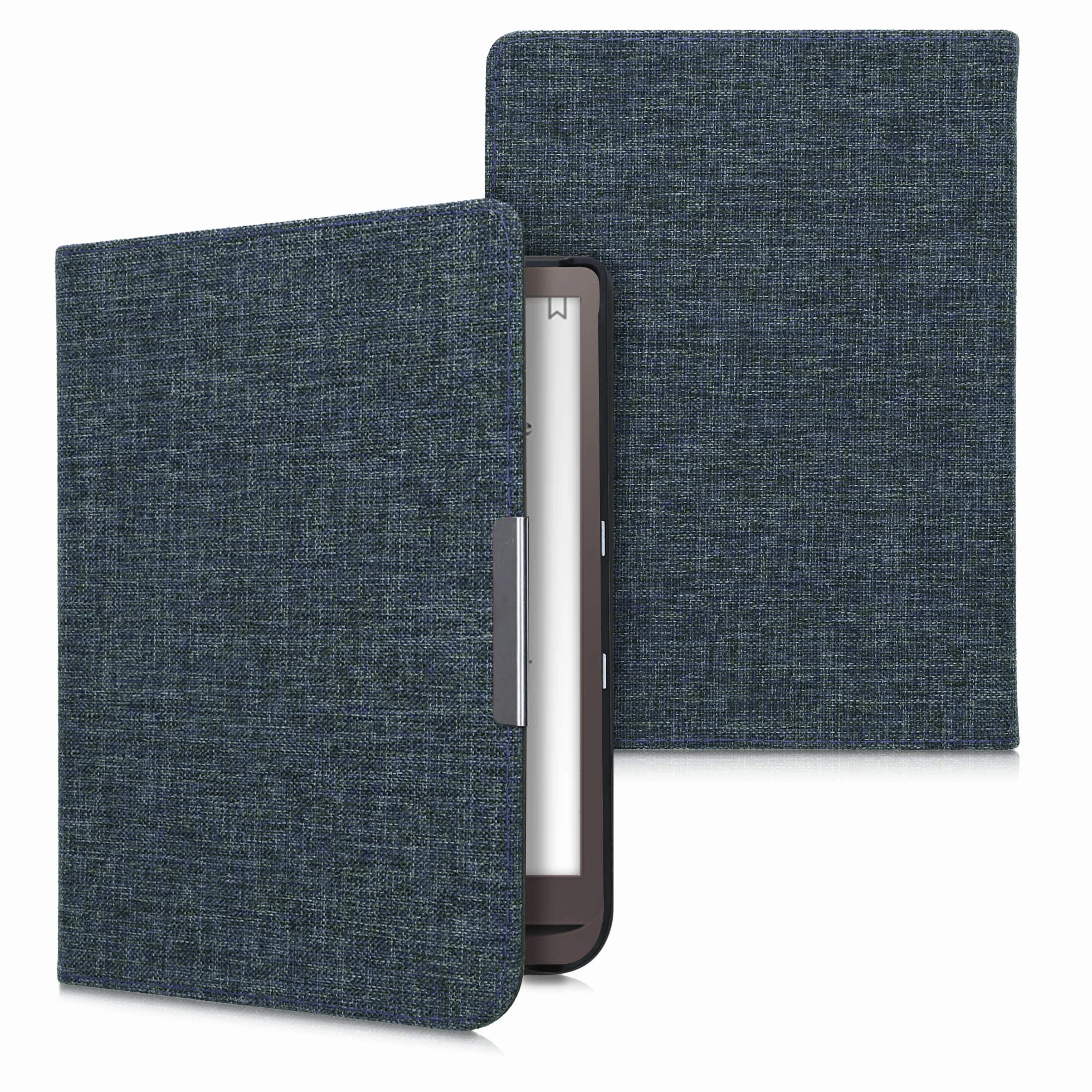 kwmobile, etui kompatybilne z Pocketbook InkPad 3/3 Pro/Color/Vivlio InkPad 3 - etui z tkaniny na eReader - niebieskie