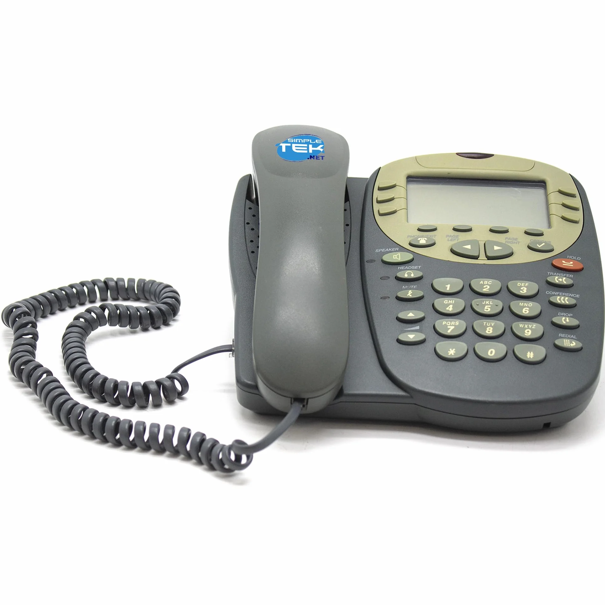 SIMPLETEK - PoE PoE VoIP Stały telefon IP 4610SW dla firm, biura i centrum telefonicznego, zestaw głośnomówiący, konferencja, zasilacz w zestawie (odnowiony)