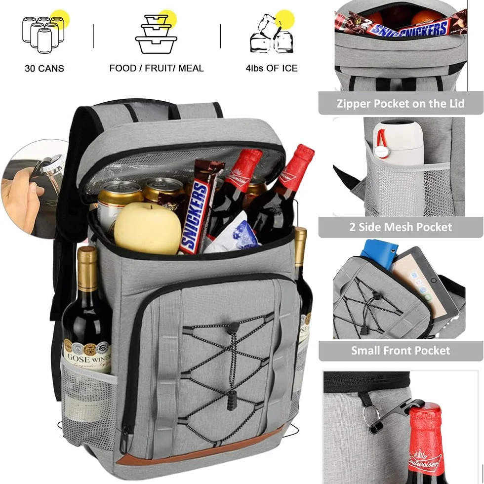 Plecak chłodzący 30 l na piknik grill kemping niebieski