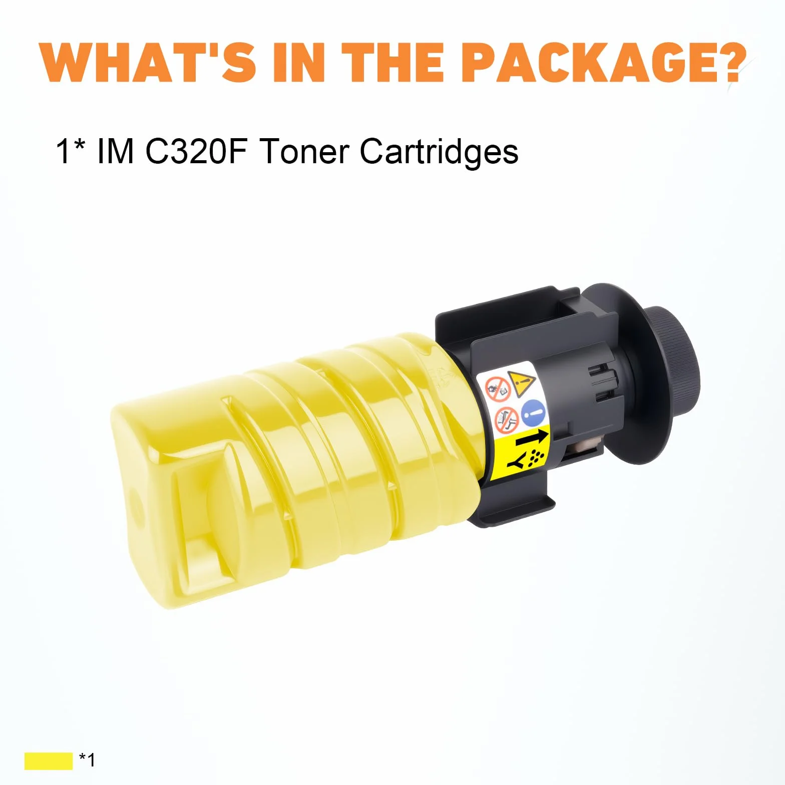 hehua IM C320F kartusze z tonerem kompatybilne z Ricoh IMC320F 842726 842727 842728 842729 toner do Ricoh IM C320F MC320FW PC375 toner żółty IM C320F 10 000 stron 1 żółty