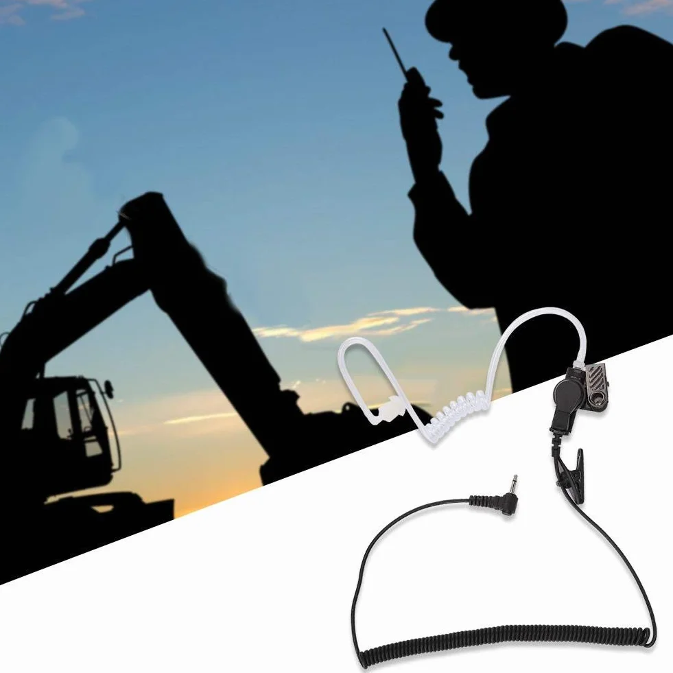 Słuchawki z wężem akustycznym 2,5 mm do radia walkie-talkie