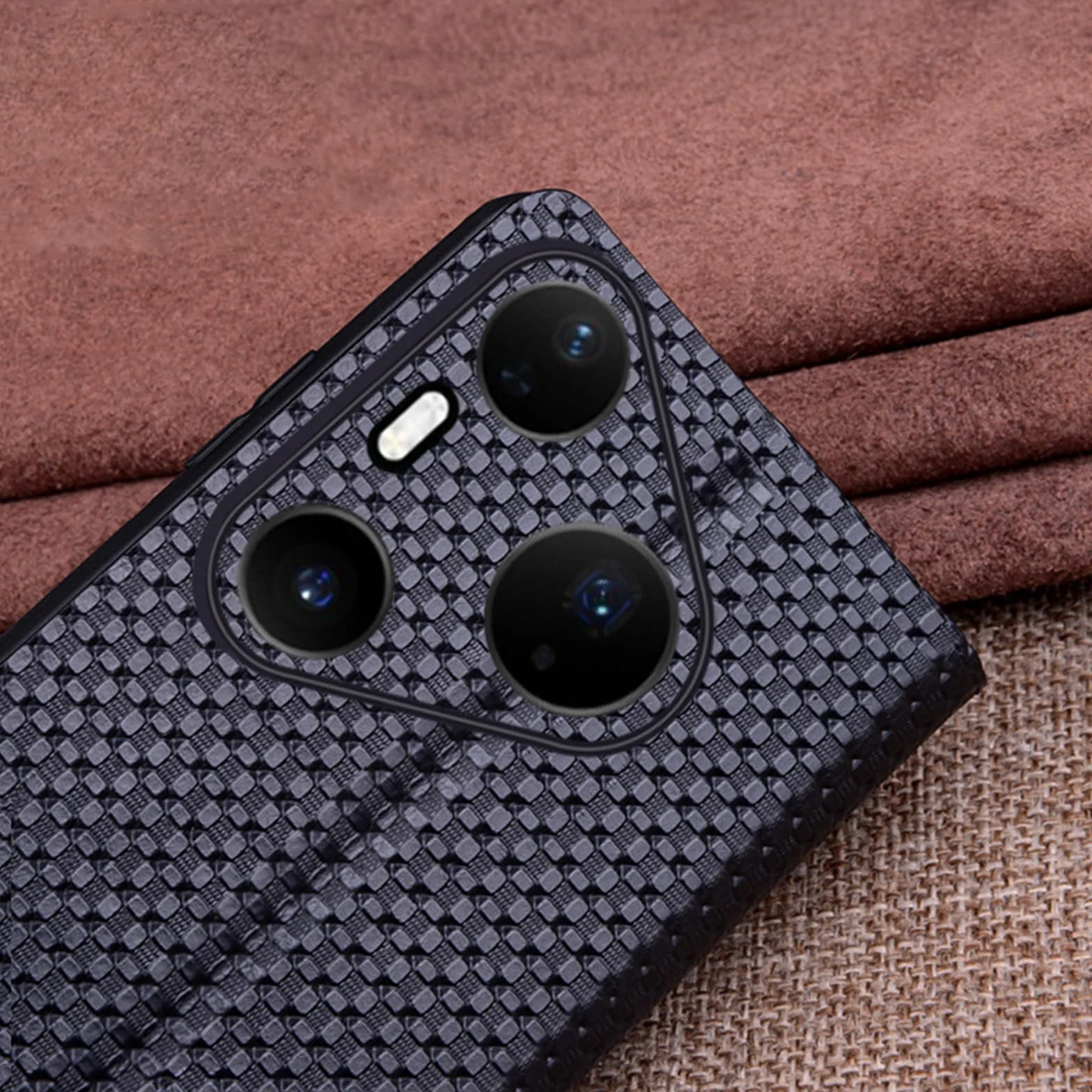 Etui z prawdziwej skóry do Huawei Pura 90 Pro Max/90 Pro, cienkie, inteligentne etui z klapką z pełną ochroną obiektywu, czarne, 90 Pro