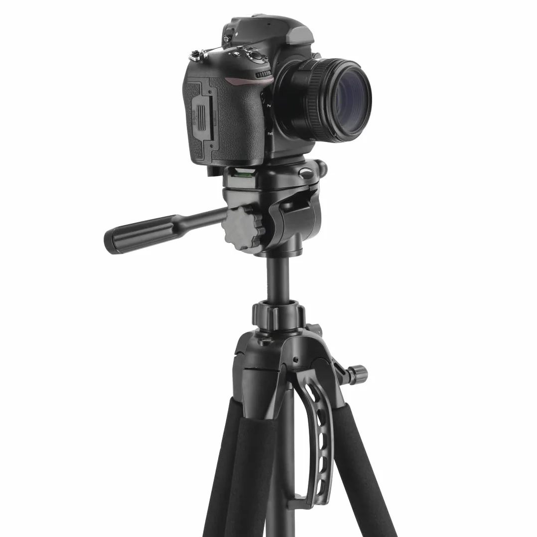 Hama Action 170 Statyw do aparatu 3D o wysokości 62-170 cm, statyw fotograficzny z uchwytem na telefon komórkowy i uchwytem na tablet, statyw z głowicą 3-kierunkową, statyw do lustrzanki z torbą