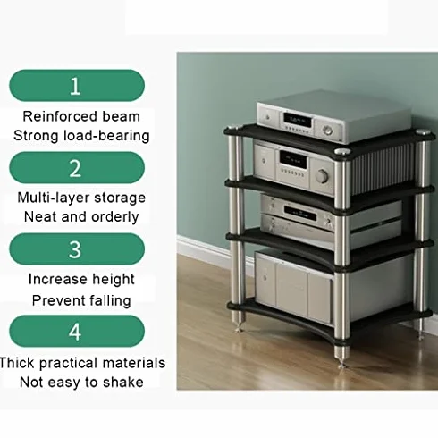 HiFi Rack AV Shelf1/2/3/4 Tiers TV Stand Amplifier Głośnik szafki Rack Centrum rozrywki Sprzęt audio Przechowywanie nowoczesnych mebli HiFi do kina domowego