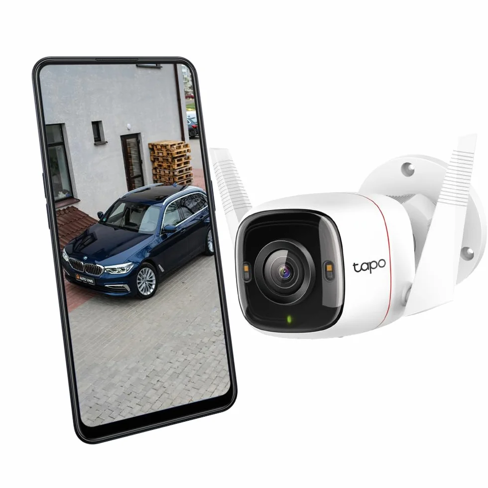 TP-Link Tapo C320WS | Kamera Wi-Fi zewnętrzna 2K QHD z kolorowym trybem nocnym | Detekcja ruchu | Dwukierunkowe audio | IP66 | Kompatybilna z Alexa i Google Home