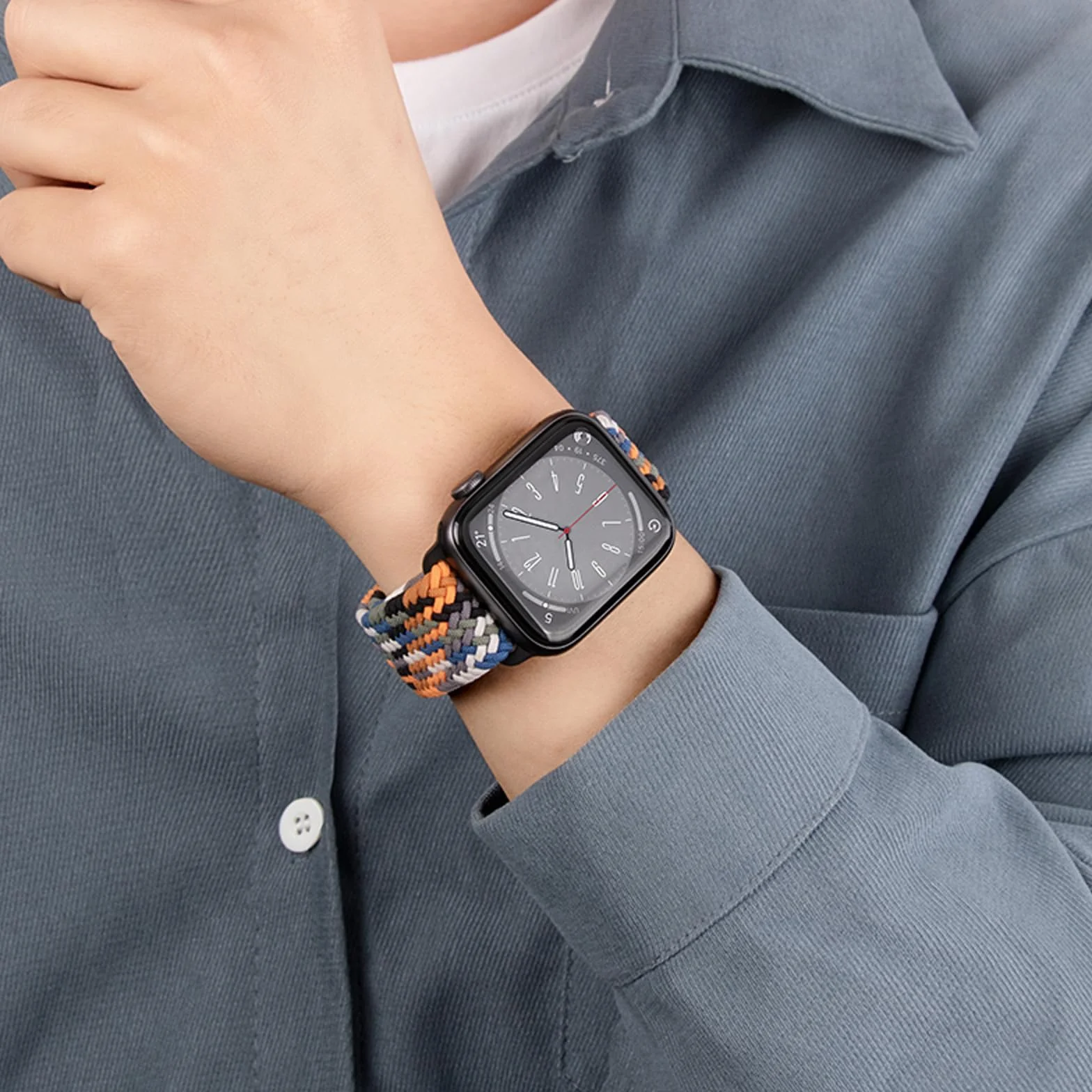 Compatible with Apple Watch Strap 49mm 46/45/44/42mm 42/41/40/38mm, Elasticated Magnetic Nylon Strap Band for IWatch Series 11/10/9/8/7/6/5/4/SE 3 2/Ultra 3 2 Men Women