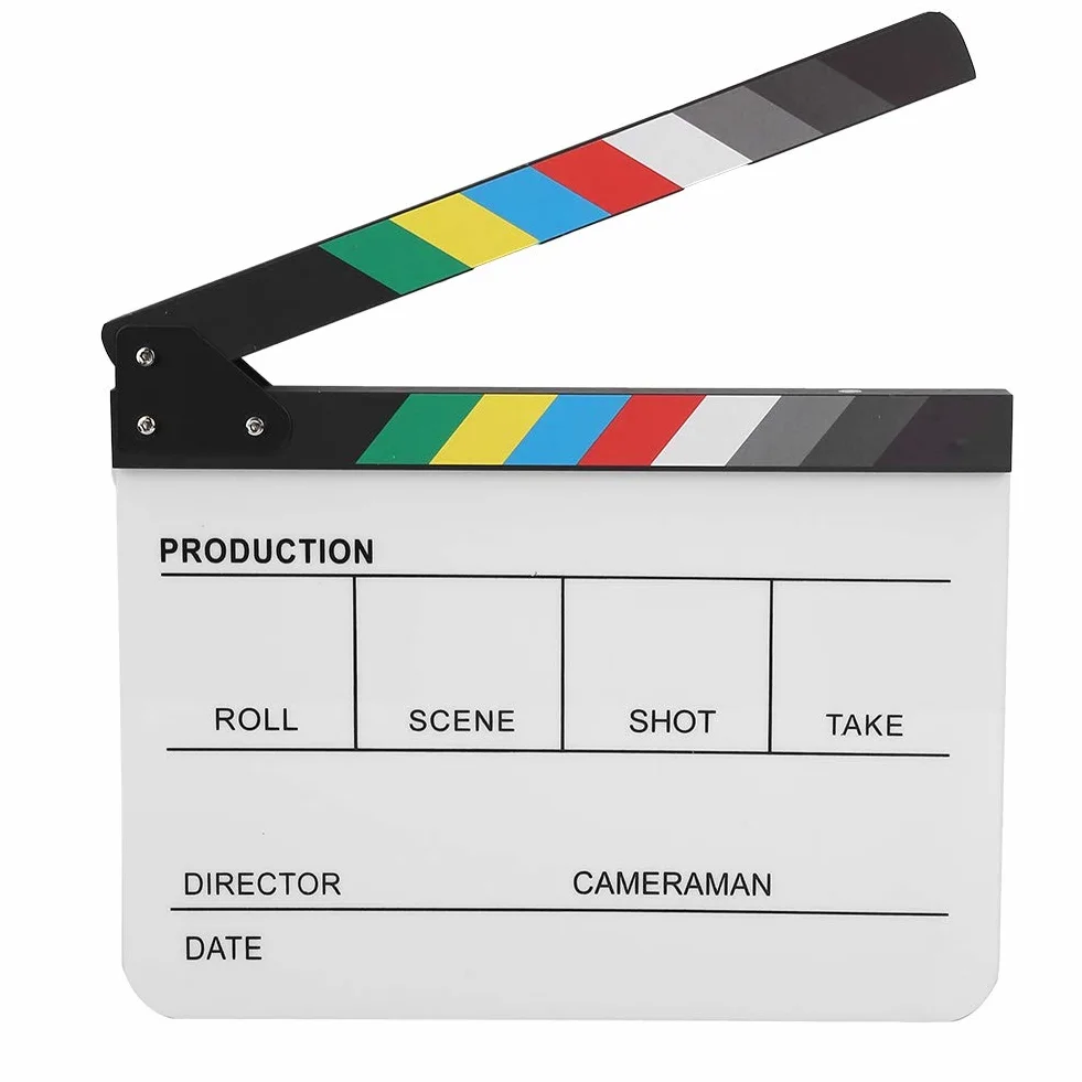 Profesjonalni Reżyserzy Filmowi Clapboard, Akrylowa Scena Reżyserska Clapperboard Reżyserzy Filmów Akrylowych Clapboard Film Telewizyjny Akcja Board Film Cut Rekwizyt z Piórem