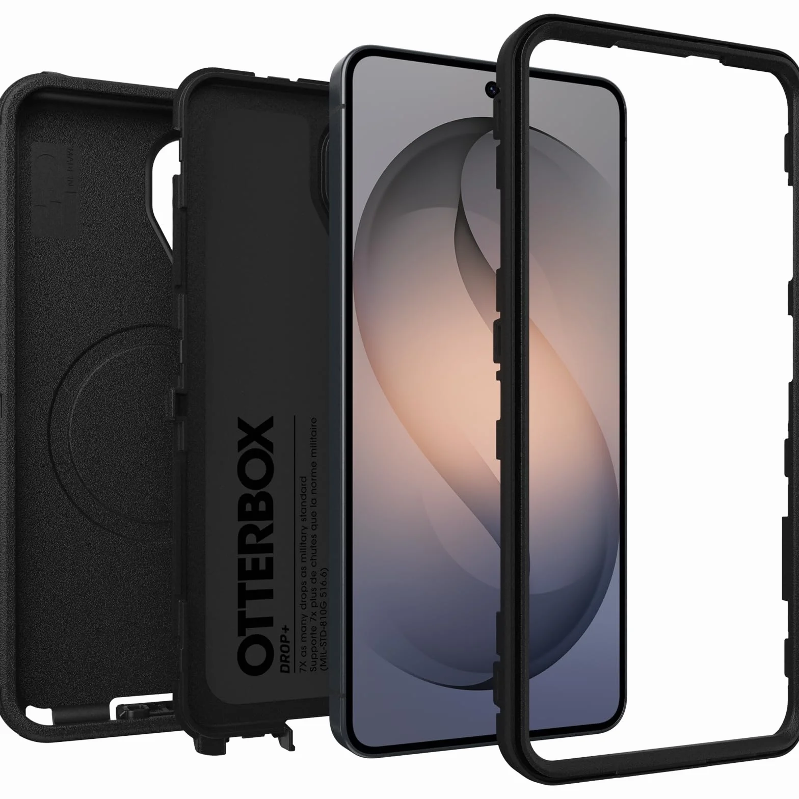 OtterBox Defender Pro Etui z magnesami do Samsung Galaxy S26, Czarne | Odporne na wstrząsy i upadki, 7 razy przetestowane zgodnie ze standardami wojskowymi, Bez Opakowania Detalicznego