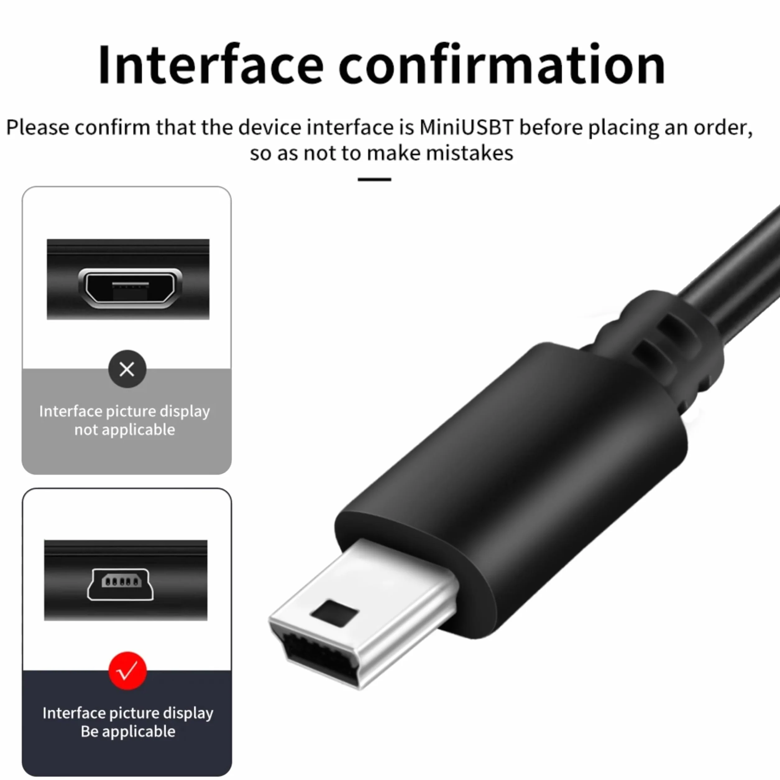 RiaTech (2 sztuki mini USB OTG kabel – gniazdo USB A na mini USB B 5 pin wtyczka adapter kabel