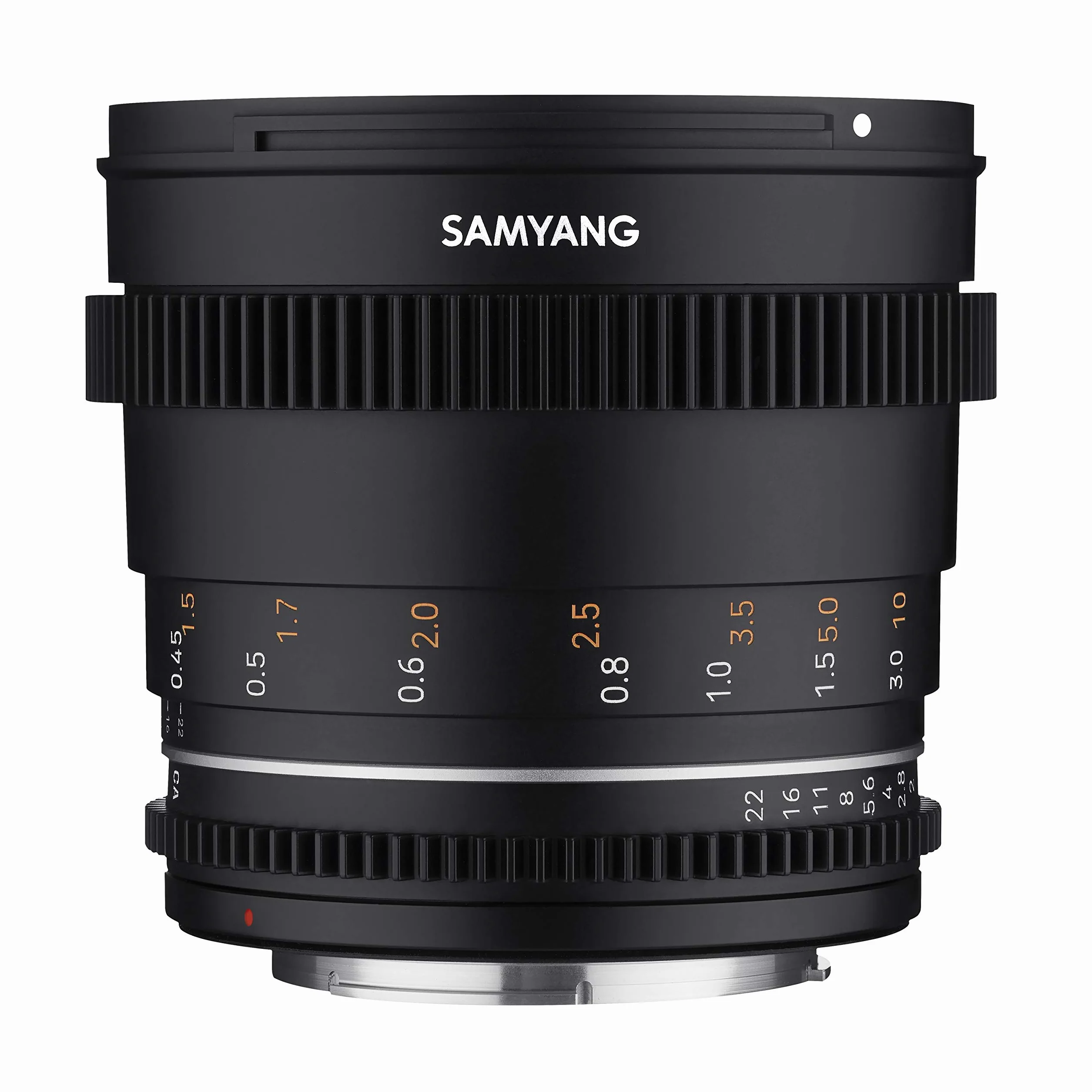 Samyang MF 50 mm T1,5 VDSLR MK2 MFT – jasny obiektyw T1,5 Normal Cine-und Video do MFT Mount, stała ogniskowa 50 mm, Follow Focus wieńce zębowe pełnoklatkowy, APS-C i MFT, rozdzielczość 8K