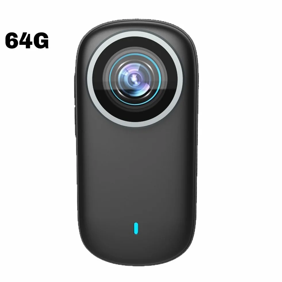 WiFi 4K mini kamera kciukowa sporty outdoorowe monitorowanie zwierząt szerokokątny obiektyw do rowerów, motocykli, kasku, kota, psa, 64G