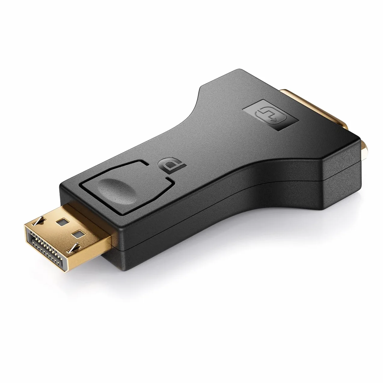 deleyCON Kabel Przejściowy z Displayport na 4K UHD 2160p - Kabel Przejściowy z Wtyczki DP Displayport na Gniazdo DVI Pozłacane Styki do Podłączenia Telewizora Projektora Komputera Laptopa Notebooka