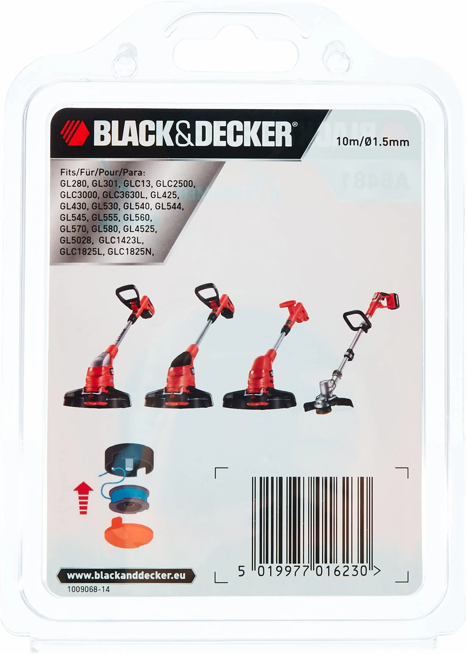 BLACK+DECKER Automatyczna Szpula Żyłki do Podkaszarki 10 m 1,5 mm