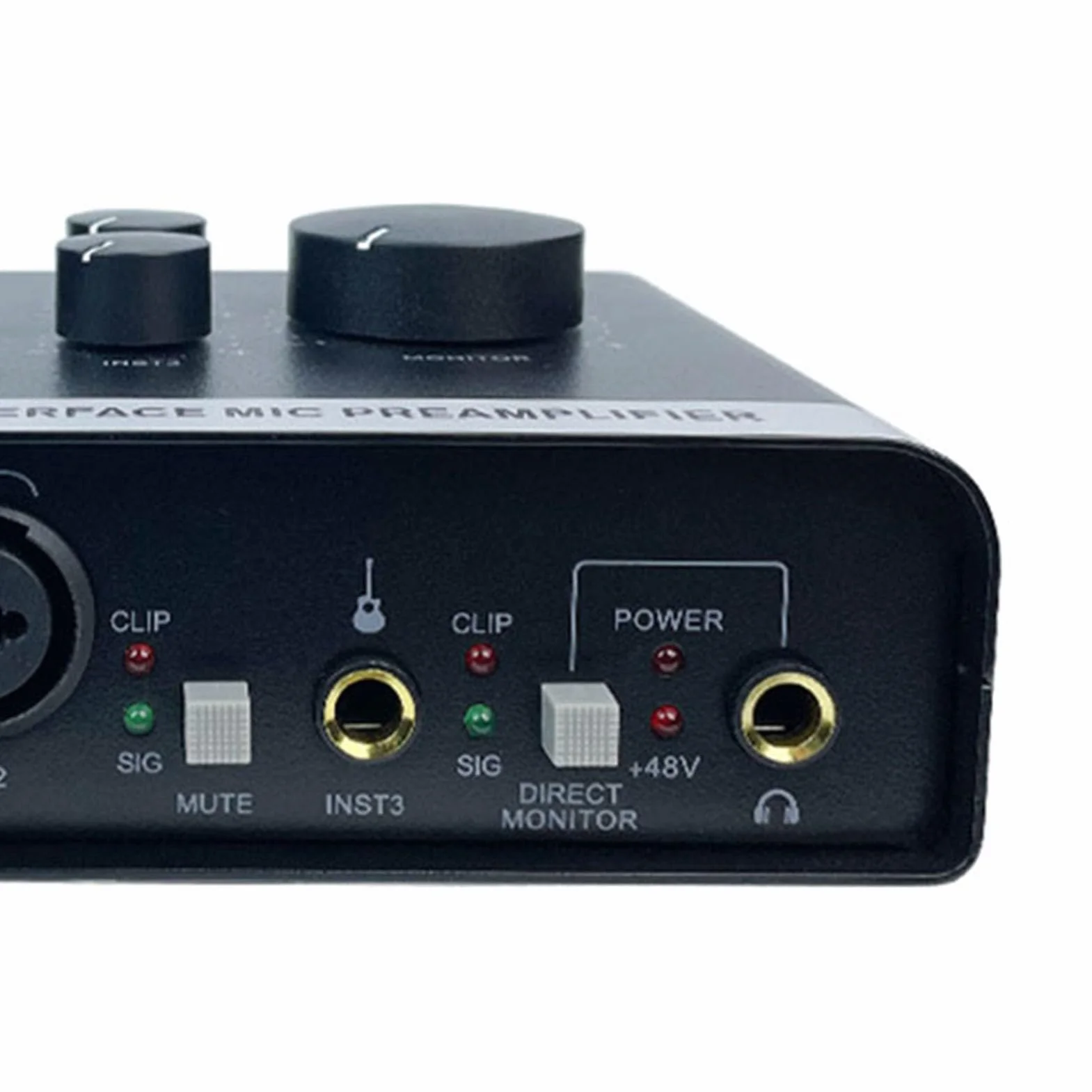 Interfejs Dźwiękowy USB z 48vPower, Profesjonalny Przedwzmacniacz Miksera Dźwiękowego, XLR i 1/4 Cala na PC i Podcasting