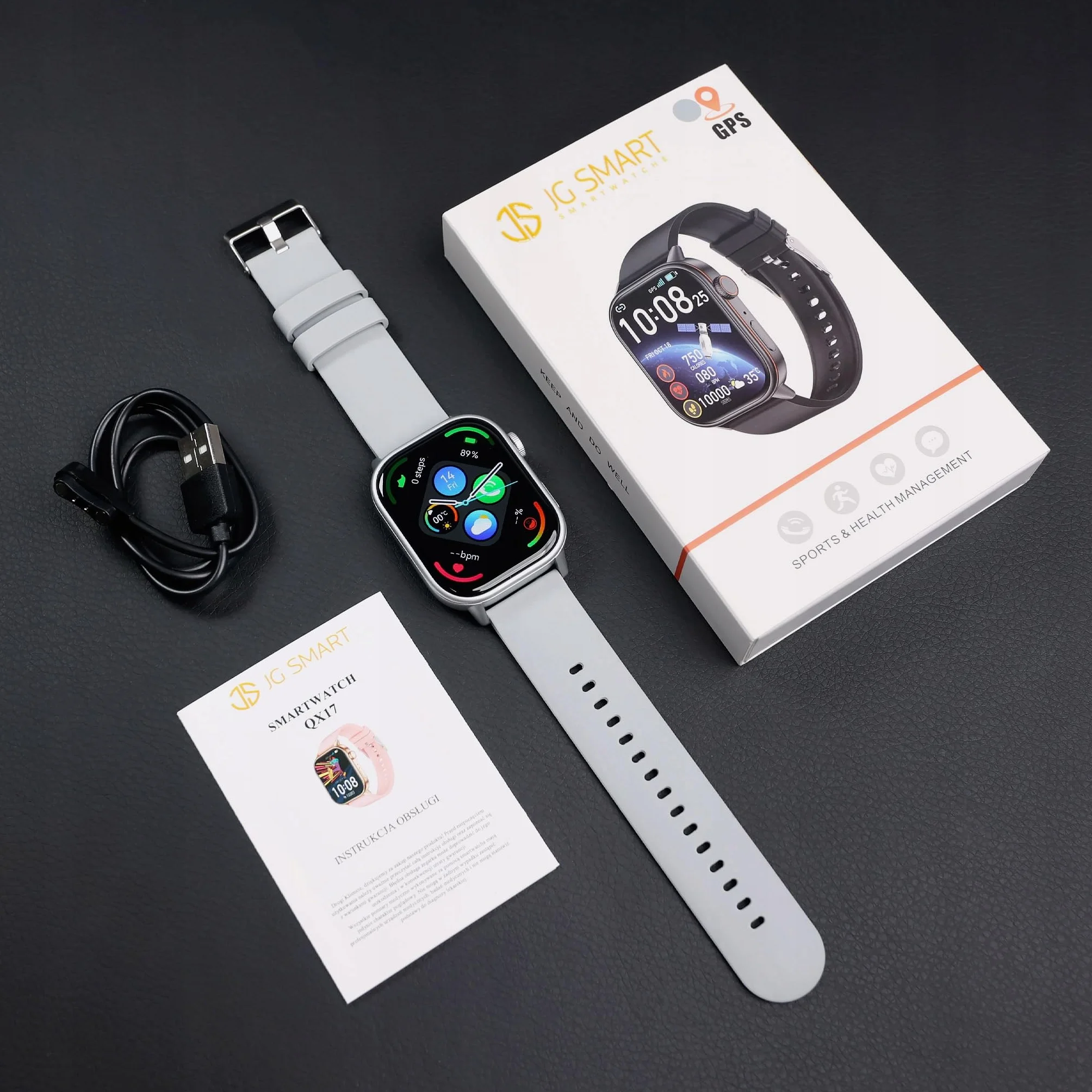 Smartwatch Damski Zegarek - GPS Sport Wodoodporny Rozmowy SMS - Menu PL