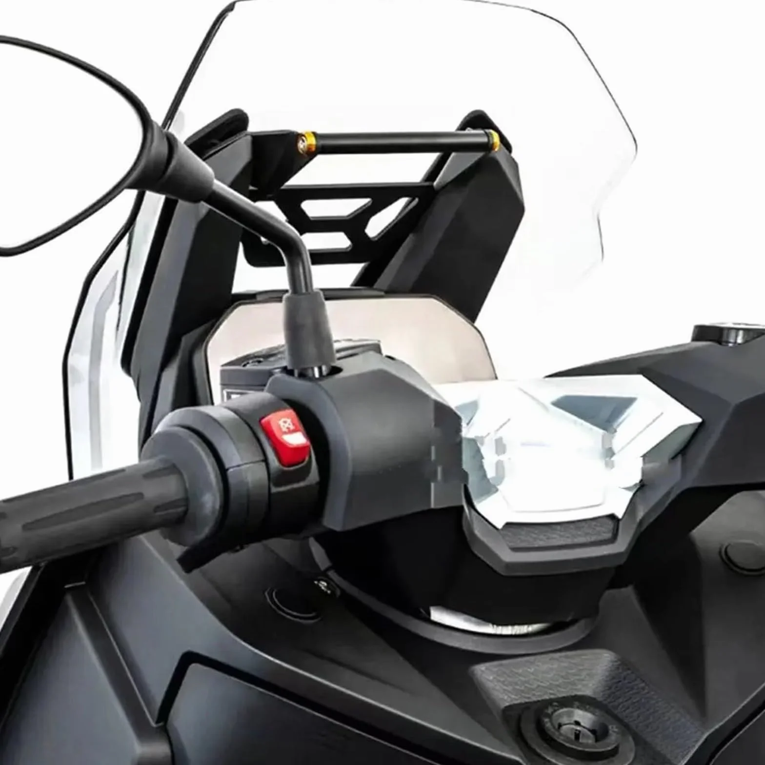 Uchwyt do nawigacji GPS Pasuje do BMW C400GT 2025 akcesoria De Moto CNC wsparcie De nawigacja GPS En aluminium wsparcie D'extension De Barre Motocyklowy uchwyt do nawigacji(12mm)