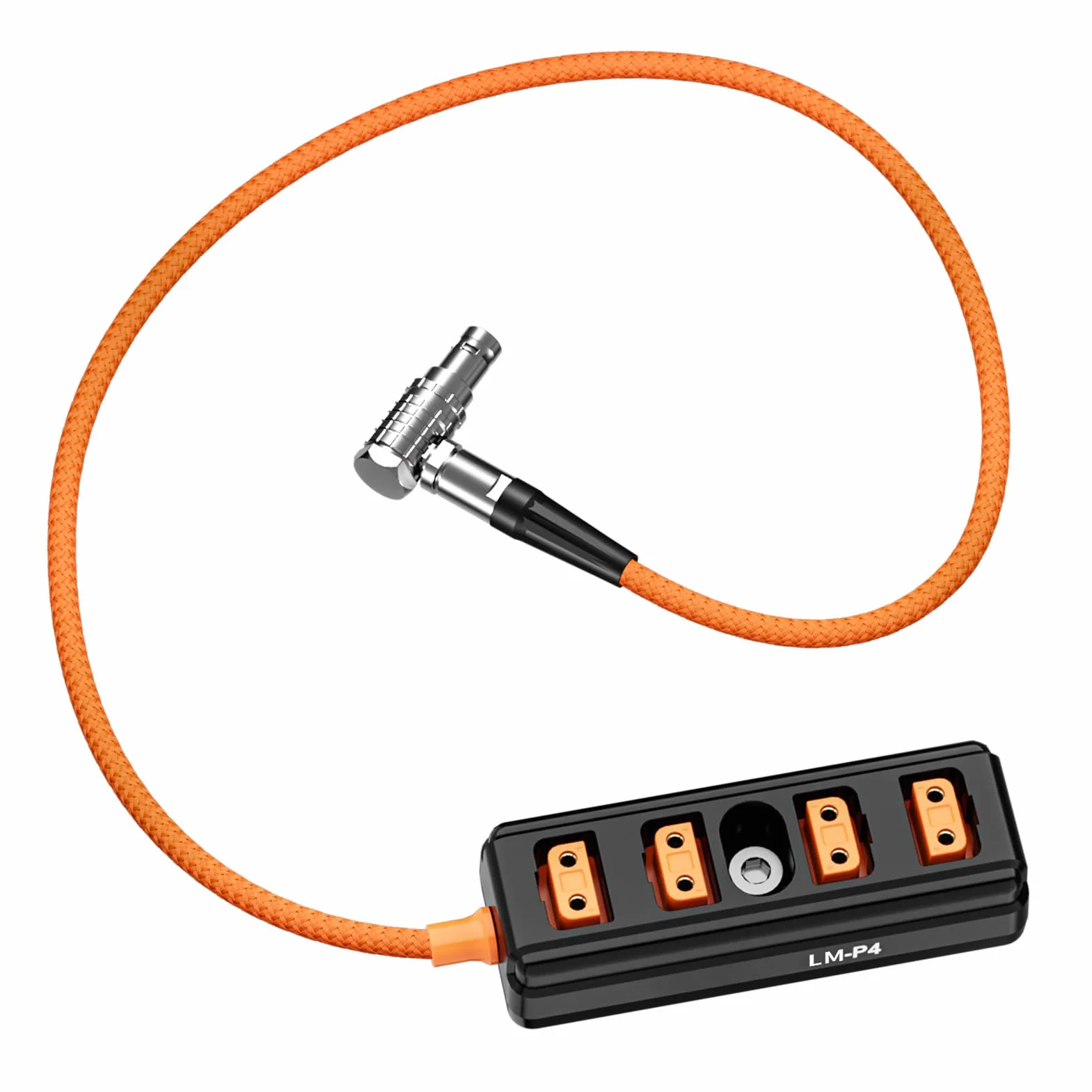 Wtyczka Lemo do 2-pinowego na 4-portowy Rozdzielacz Zasilania Typu D z ochroną przeciwprzepięciową do Kamer RED, Rozmiar Kabla 60 Cm, Lekki Adapter Rozdzielacza Nagrywania Wideo