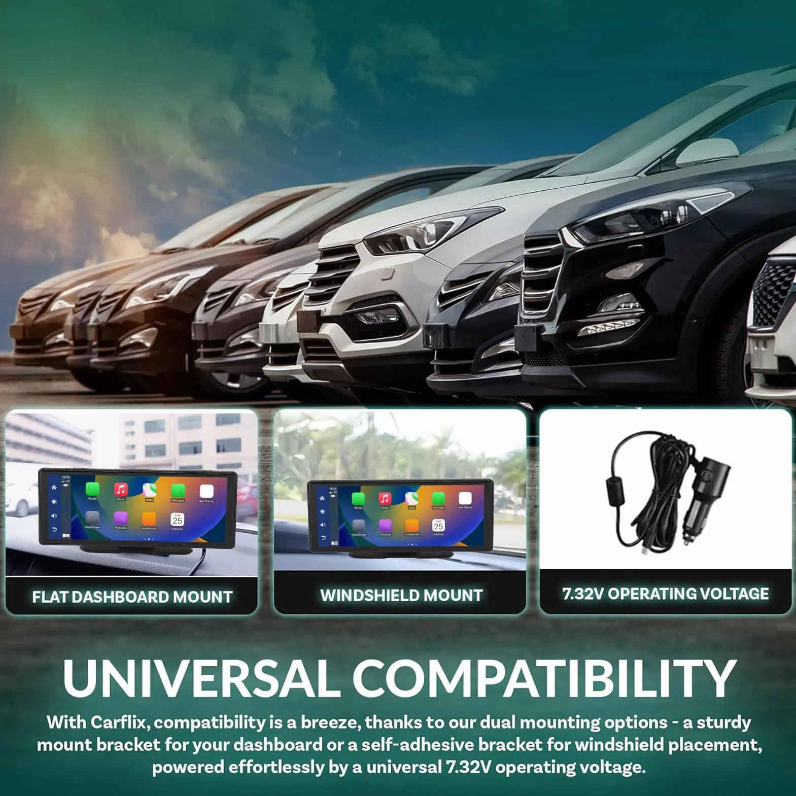 Samochodowe Stereo, Bezprzewodowy 10,26-calowy Ekran Dotykowy IPS Samochodowe Stereo, Przenośny Odtwarzacz Multimedialny BT5.0 Mirror Link, dla dla Android Auto