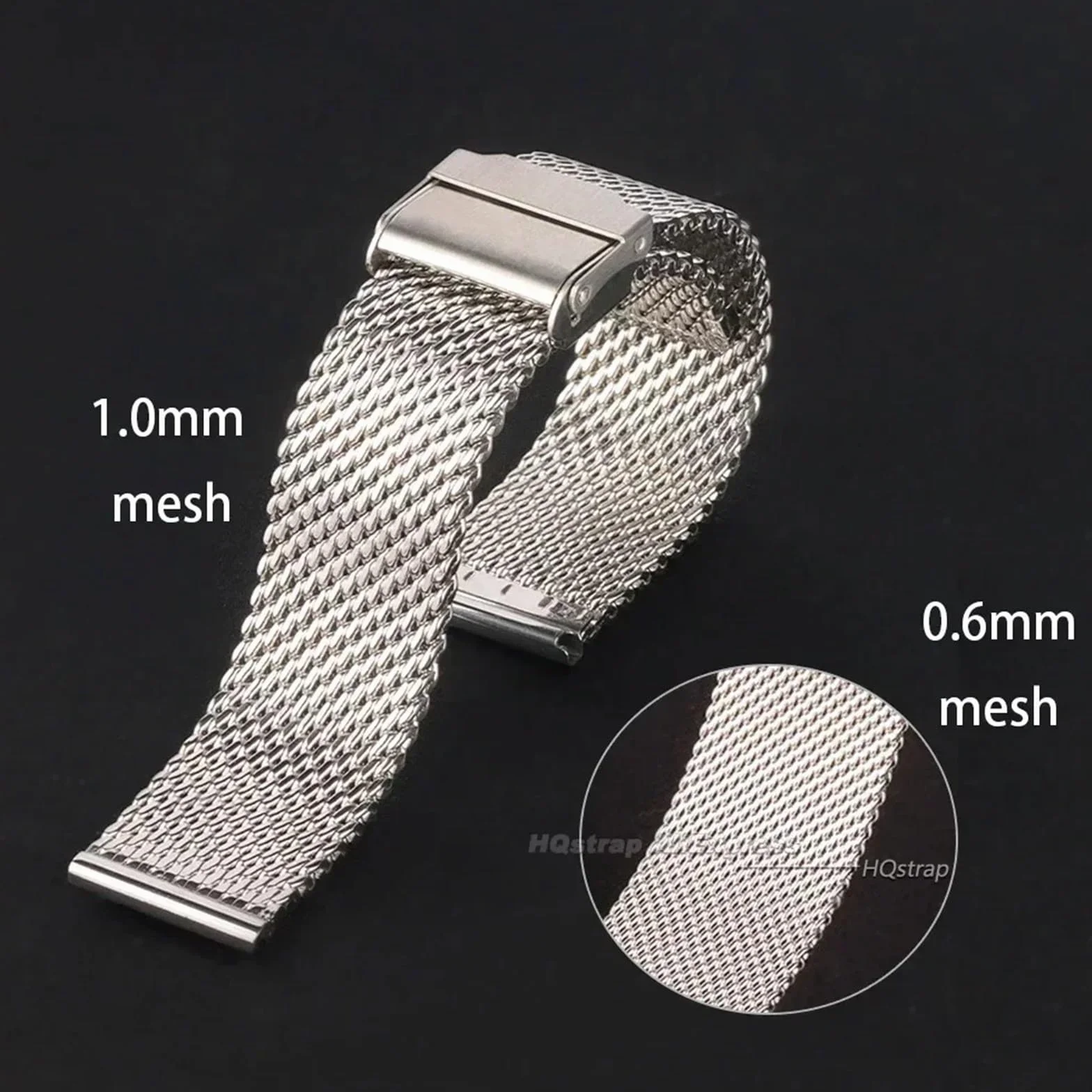 1,0 mm bransoletka z siatki mediolańskiej inteligentny zegarek ze stali nierdzewnej 18 mm 20 mm 22 mm 24 mm opaski na nadgarstek