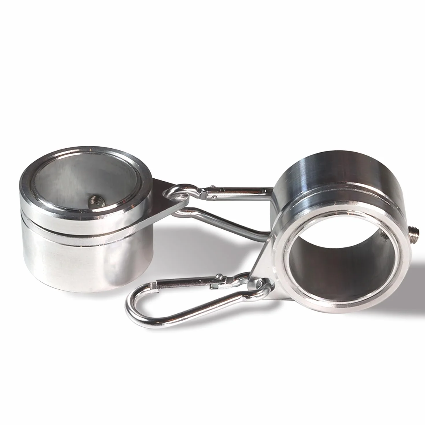Anley 1-calowy zestaw aluminiowych pierścieni montażowych do masztu flagowego Anti Wrap 360° Obrotowy srebrny 2 szt.