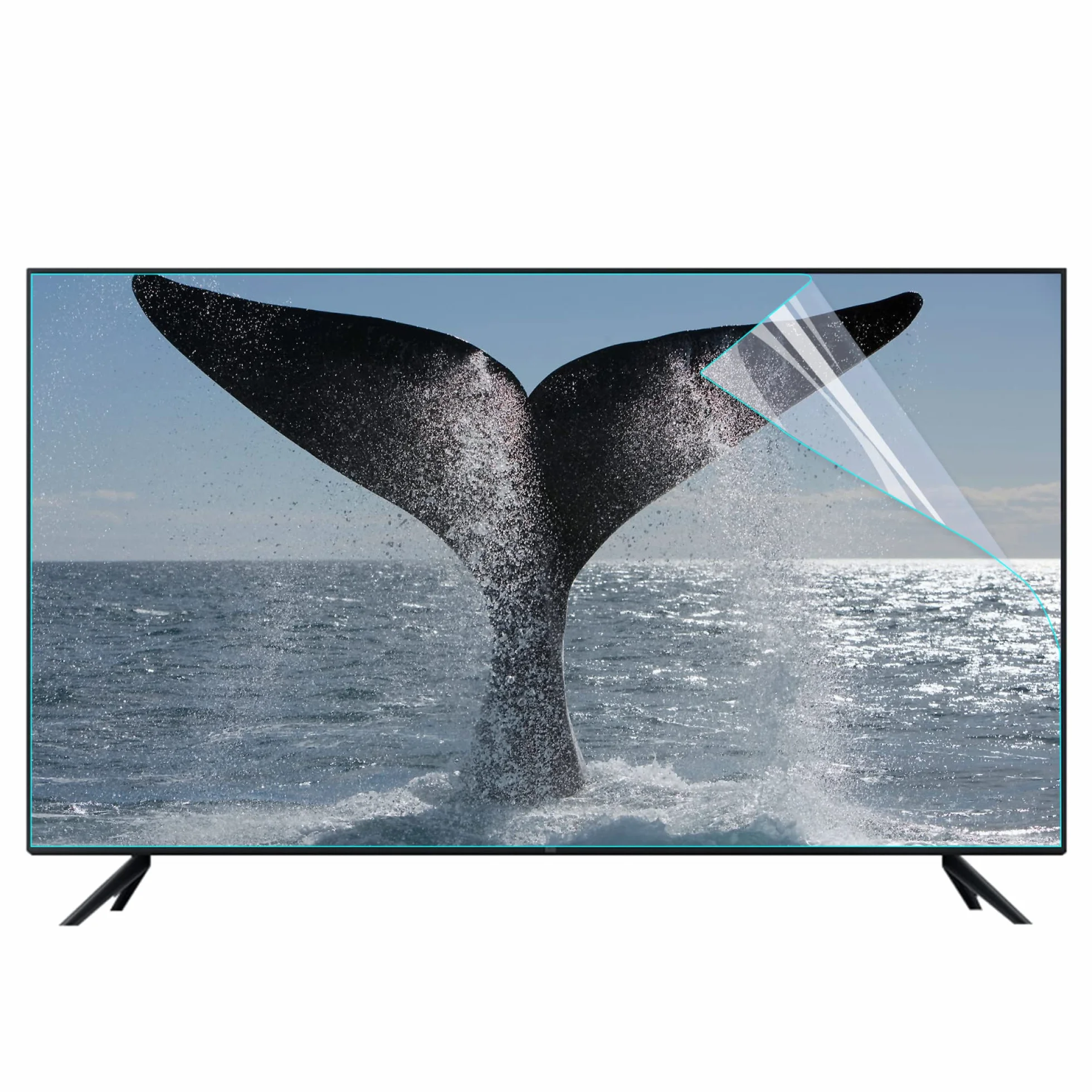 Folia ochronna na wyświetlacz do telewizora, folia ochronna na wyświetlacz w różnych rozmiarach, nieoślepiająca, z filtrem niebieskiego światła, do telewizorów LED, 4K, OLED i QLED HDTV
